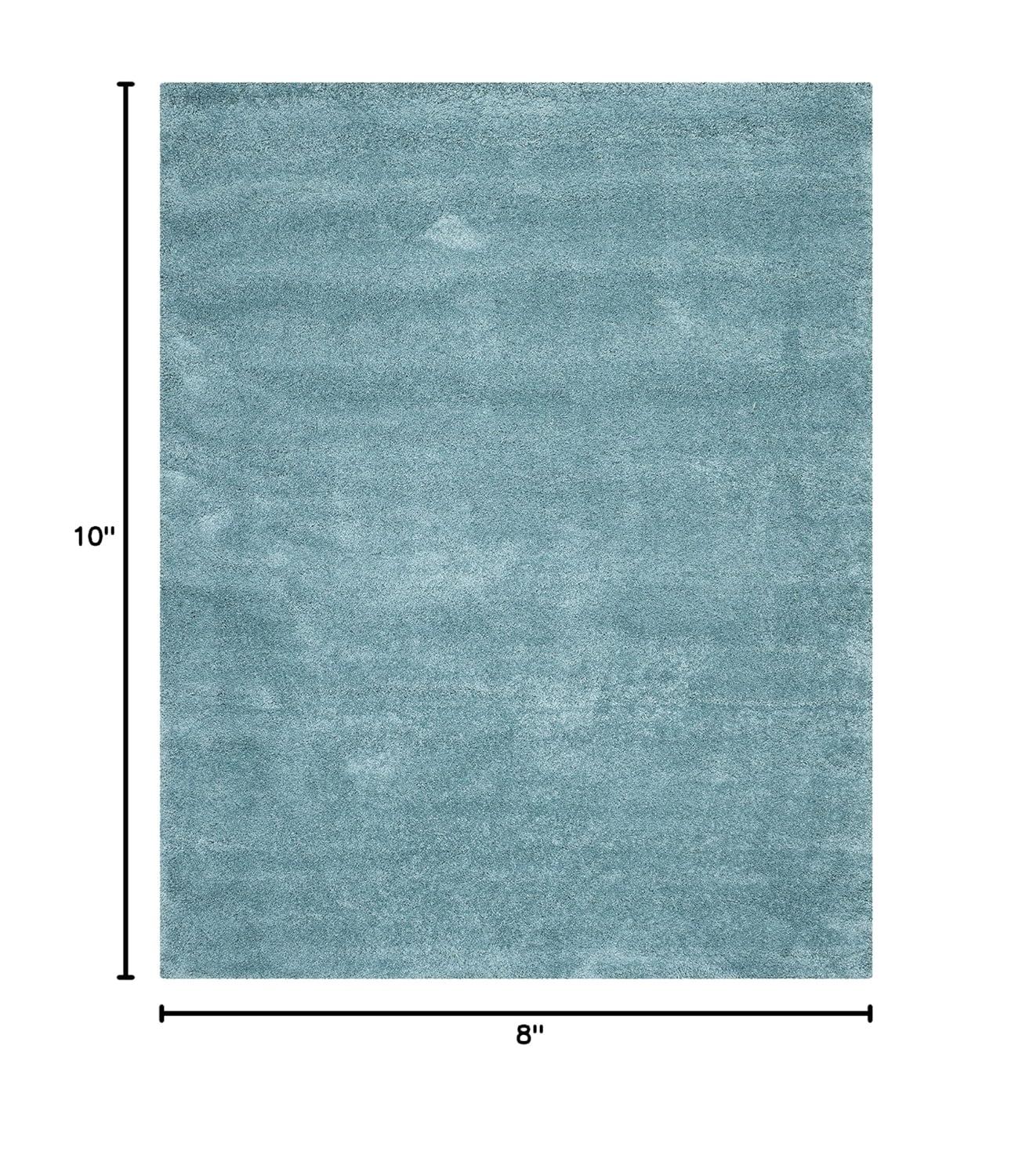 Milan Shag SG180 Power Loomed Indoor Area Rug - Aqua Blue - 8'x10' - Safavieh