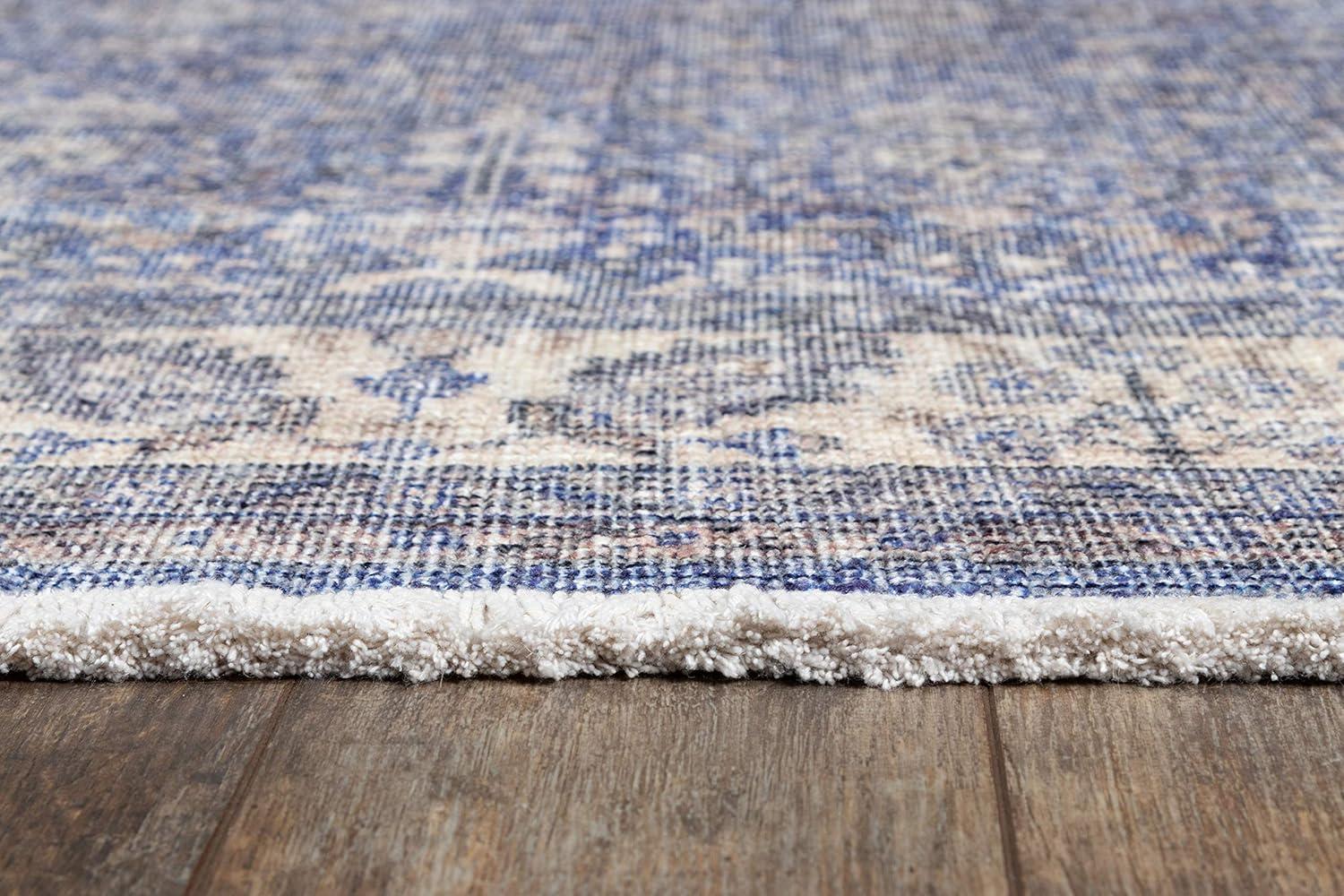 Momeni  Helena Polyester and Cotton Trditional Area Rug Blue 5' X 8' 5' x 8' Accent, Indoor Rectangle
