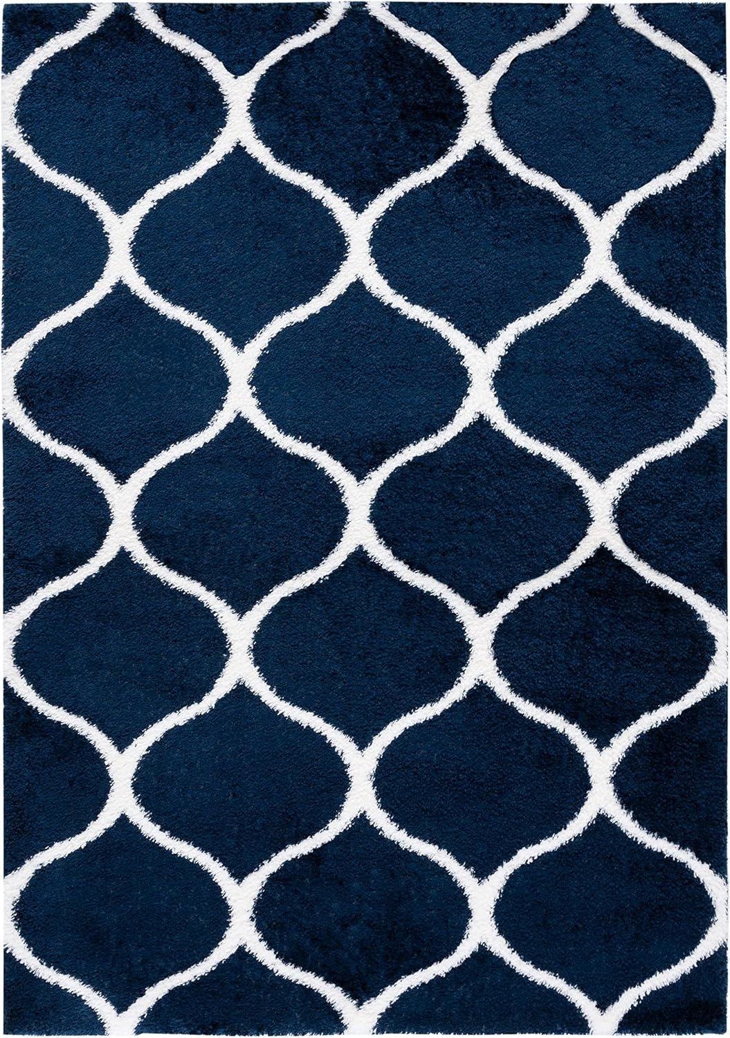 Red Barrel Studio® Tahoe Shag Performance Geometric Rug