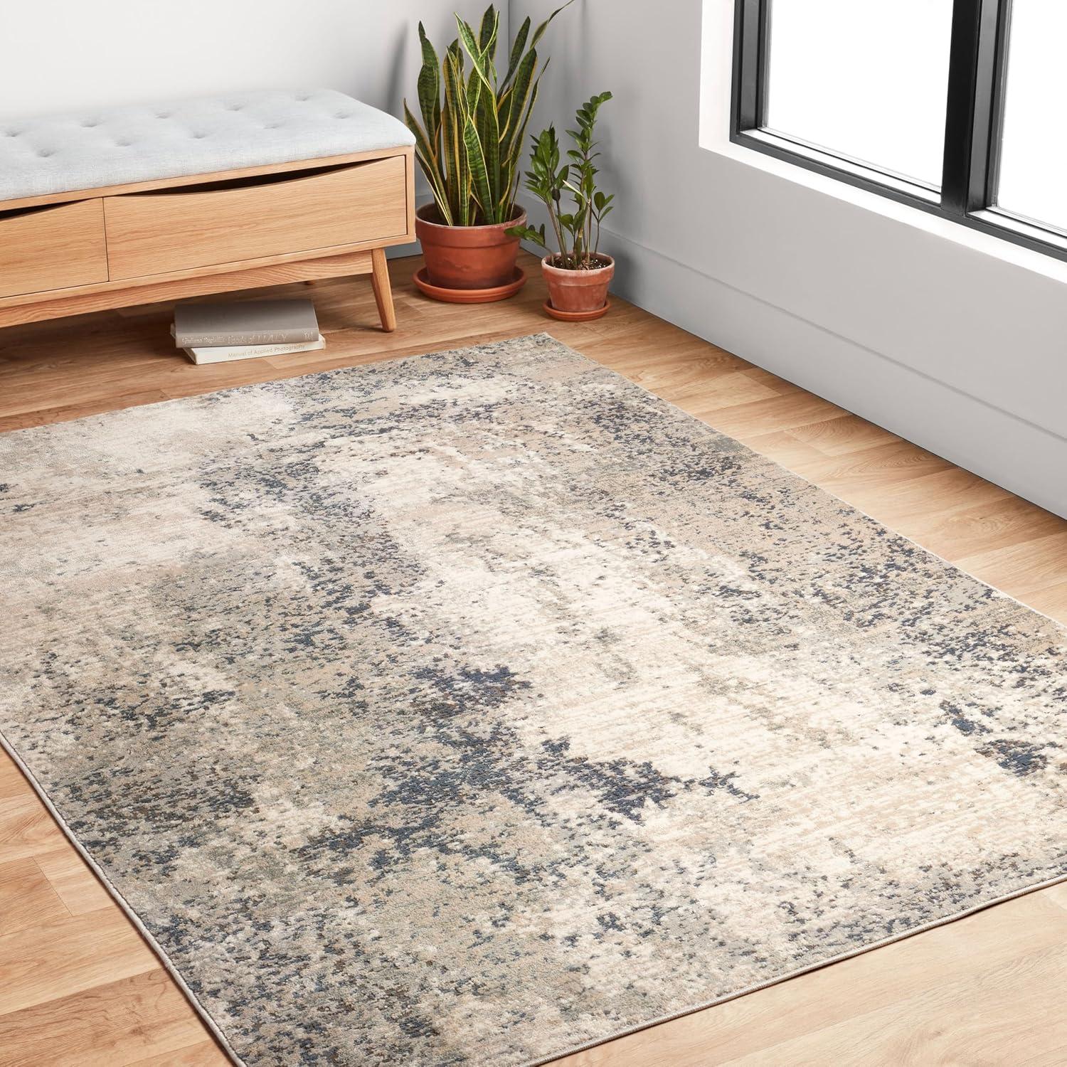 Loloi Teagan Natural / Denim 7'-11" x 10'-6" Area Rug