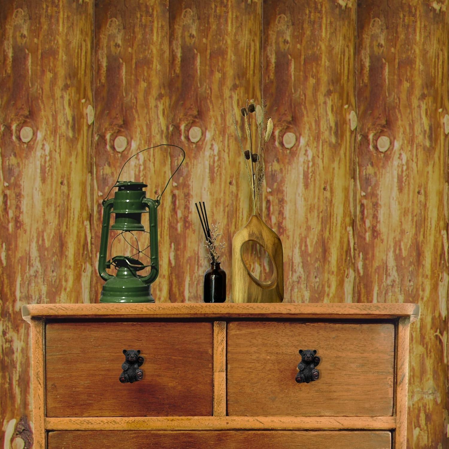 BestGiftEver Black Bear Drawer Pull and Cabinet Knob - Rustic Decor Dresser Hardware, Ideal for Mountain, Cabin, Lodge or Woodland Home Decorations with Wildlife Charm (Adorable Curious Bear Design)