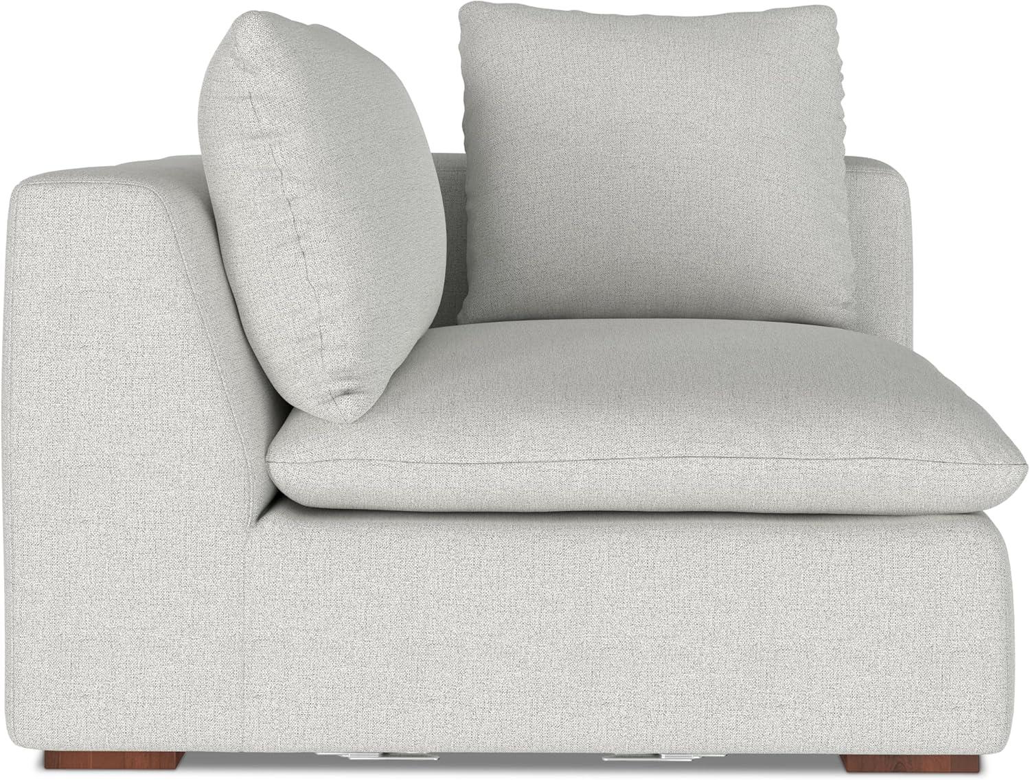 AllModern Maud Modular Sofa and Ottoman Set 125-inch-wide L-Shaped Sofa and Matching 36-inch-wide Table Ottoman for Living Room