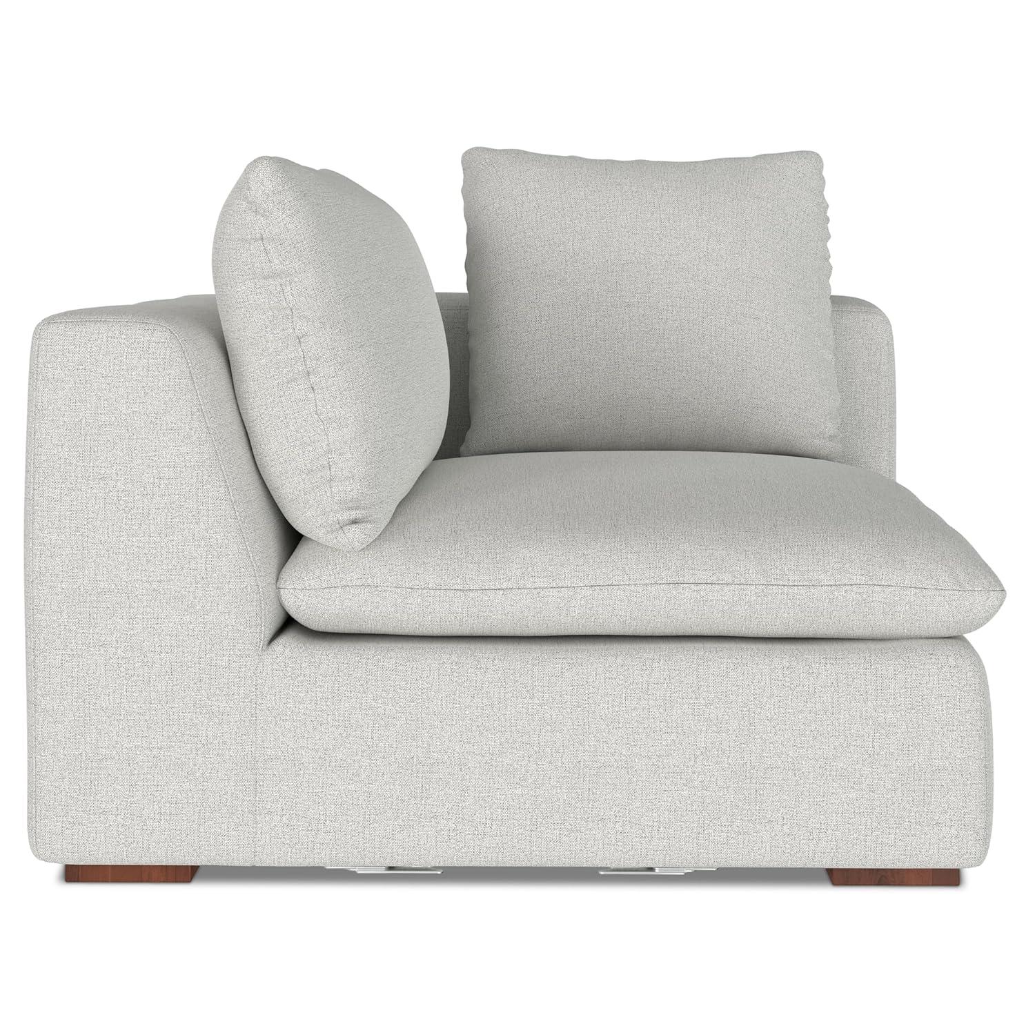 AllModern Maud Modular Sofa and Ottoman Set 125-inch-wide L-Shaped Sofa and Matching 36-inch-wide Table Ottoman for Living Room