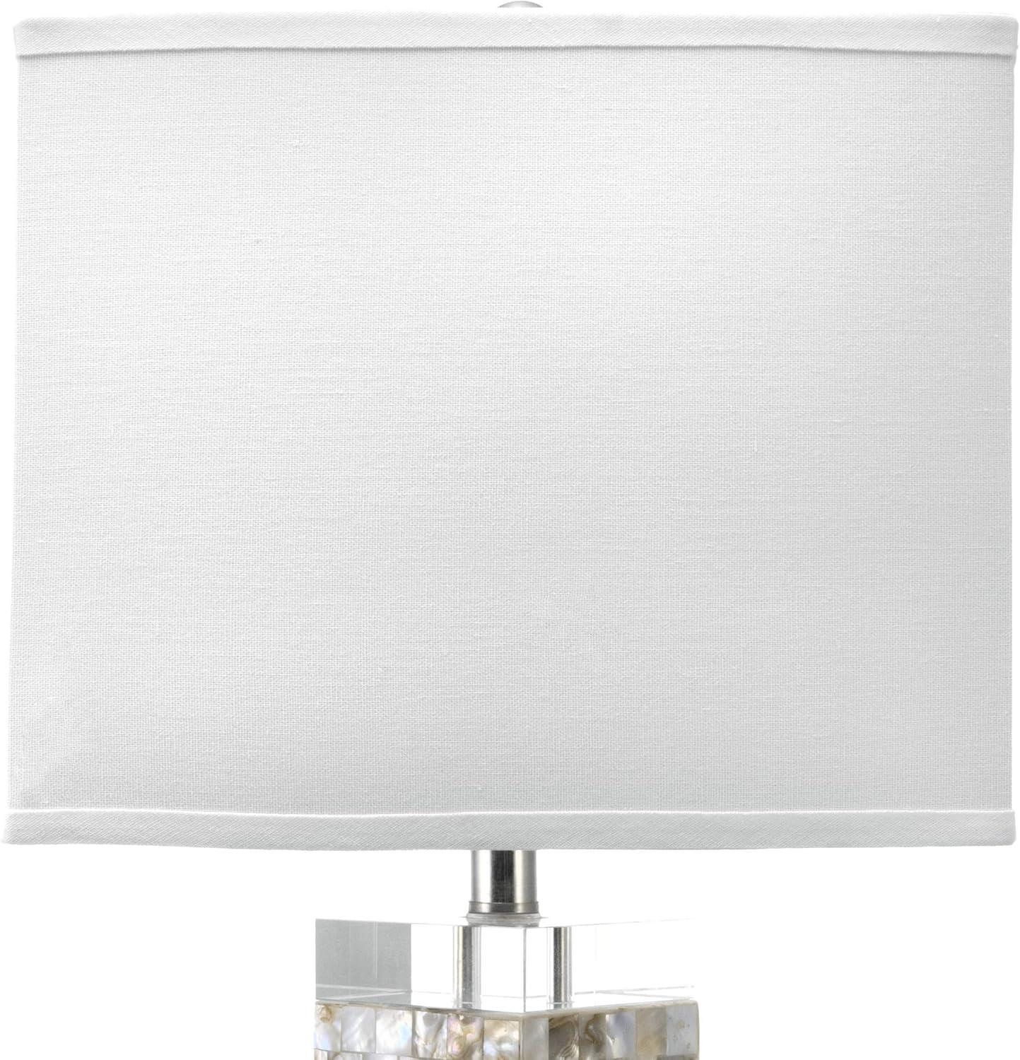 nuLOOM Houston Nickel Mosaic 29" Table Lamp Lighting - Satin Nickel & White 29" H x 13" W x 13" D