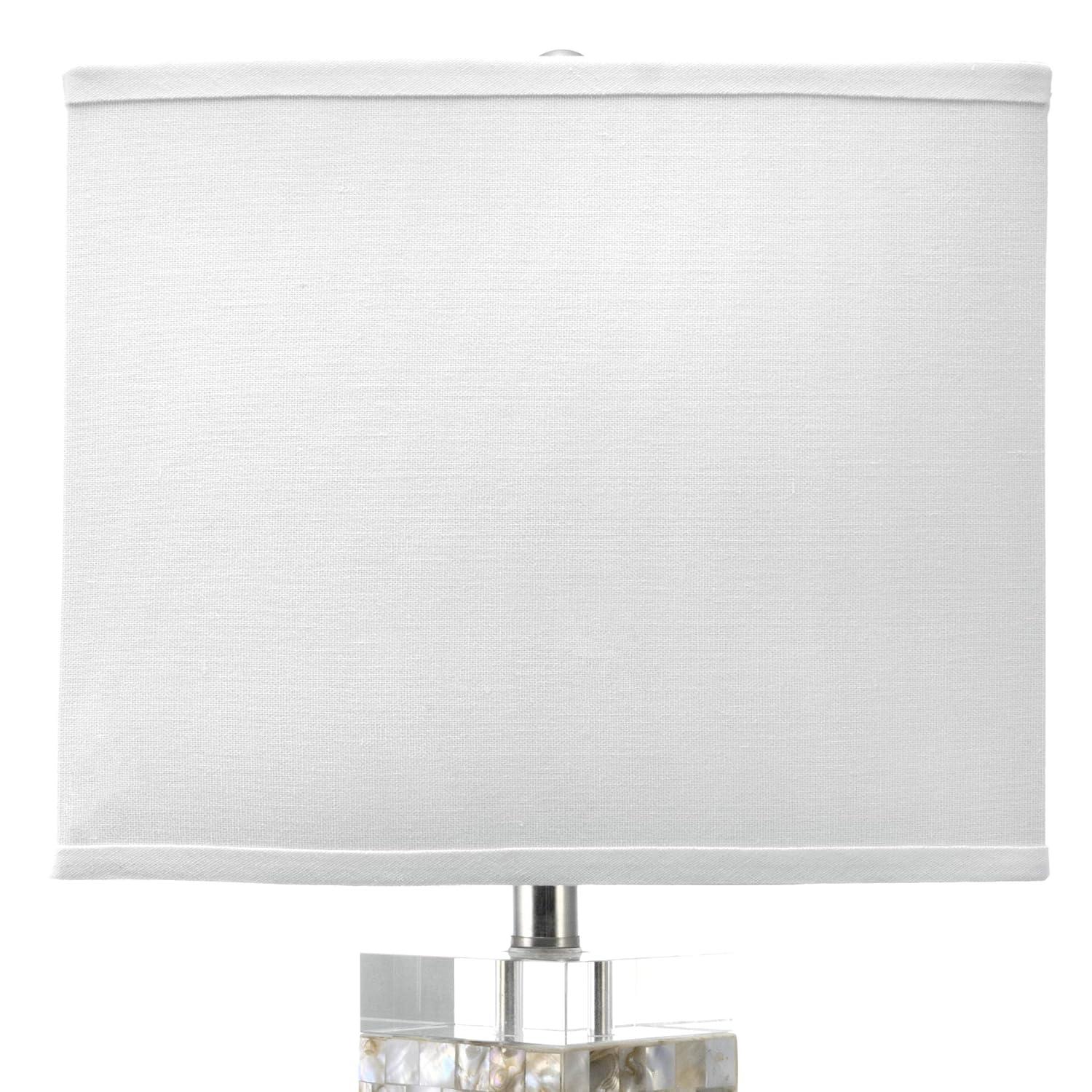 nuLOOM Houston Nickel Mosaic 29" Table Lamp Lighting - Satin Nickel & White 29" H x 13" W x 13" D
