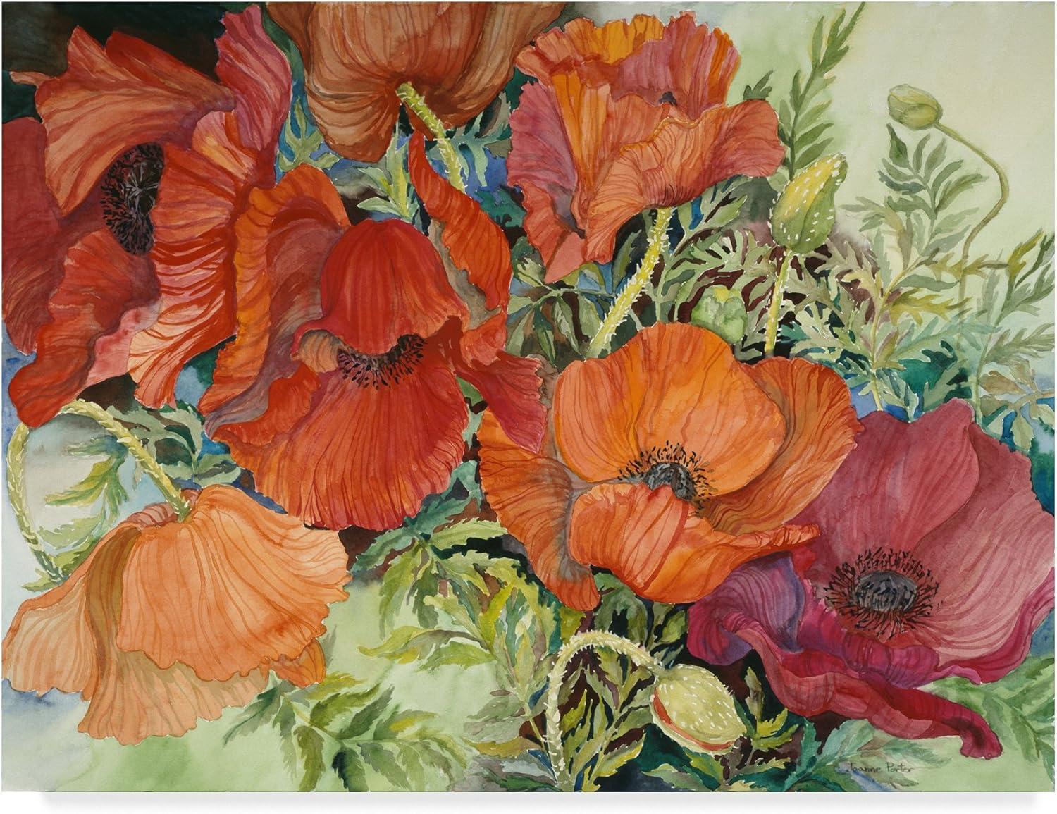 Joanne Porter " Orange Poppies " by Joanne Porter