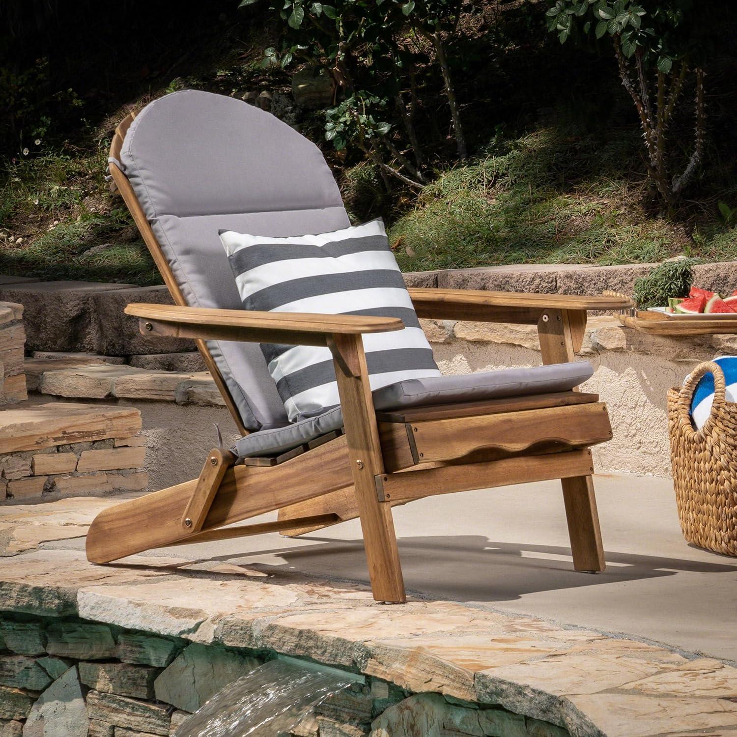 Christopher Knight Home Malibu Outdoor Adirondack Chair Cushion by  Grey