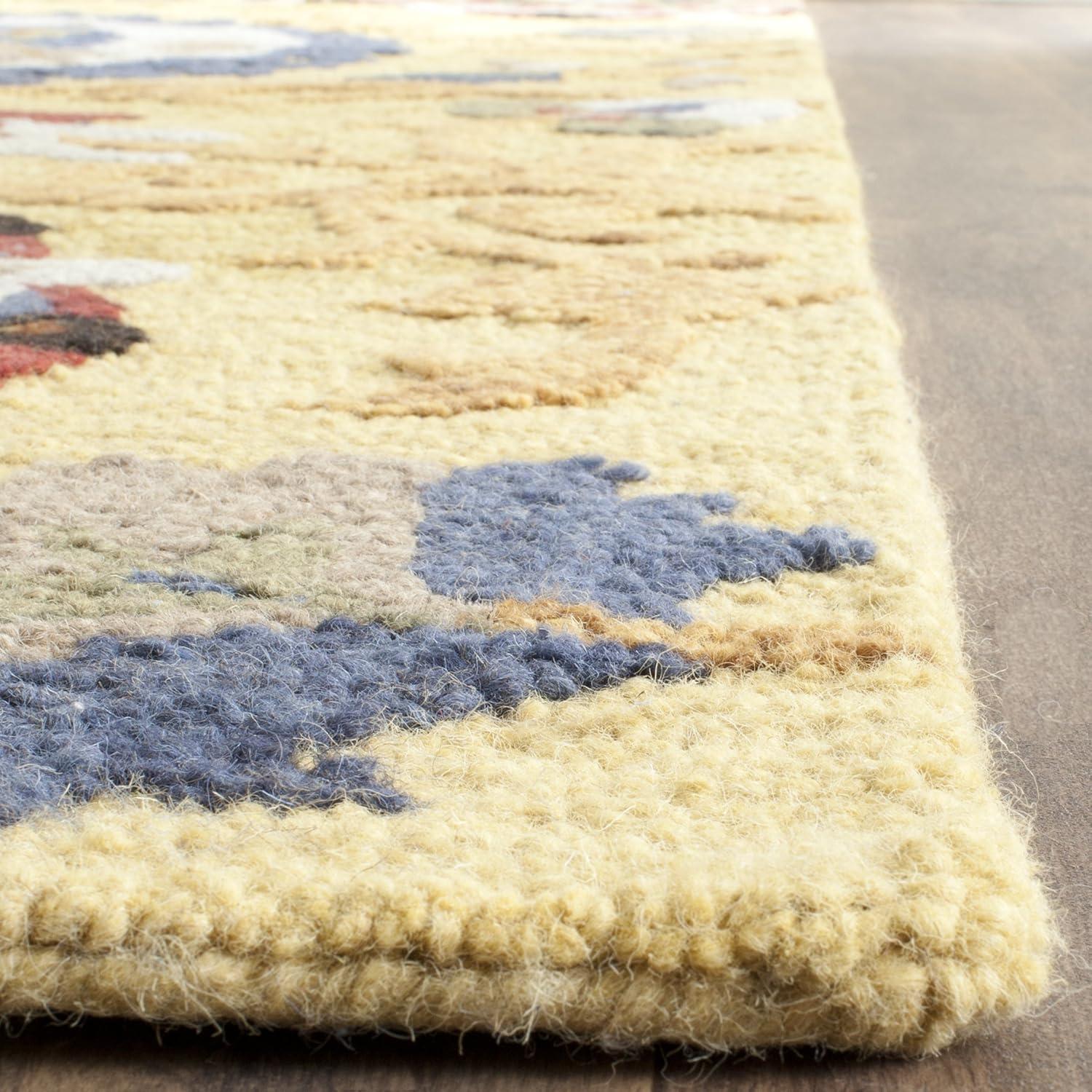 Blossom BLM401 Hand Tufted Runner Rug - Gold/Multi - 2'3"x12' - Safavieh.