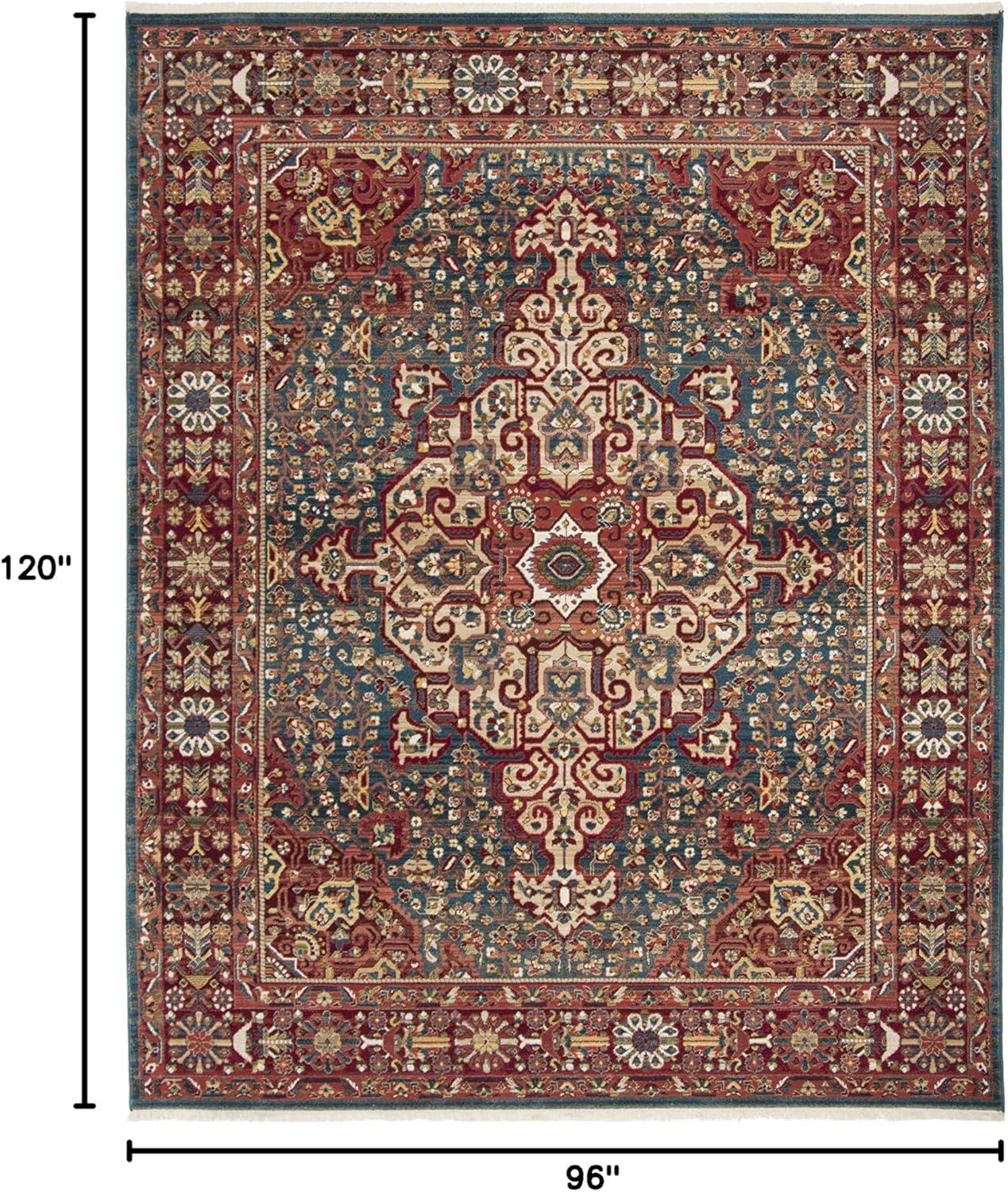 Kashan KSN305 Power Loomed Area Rug - Blue/Red - 8'x10' - Safavieh