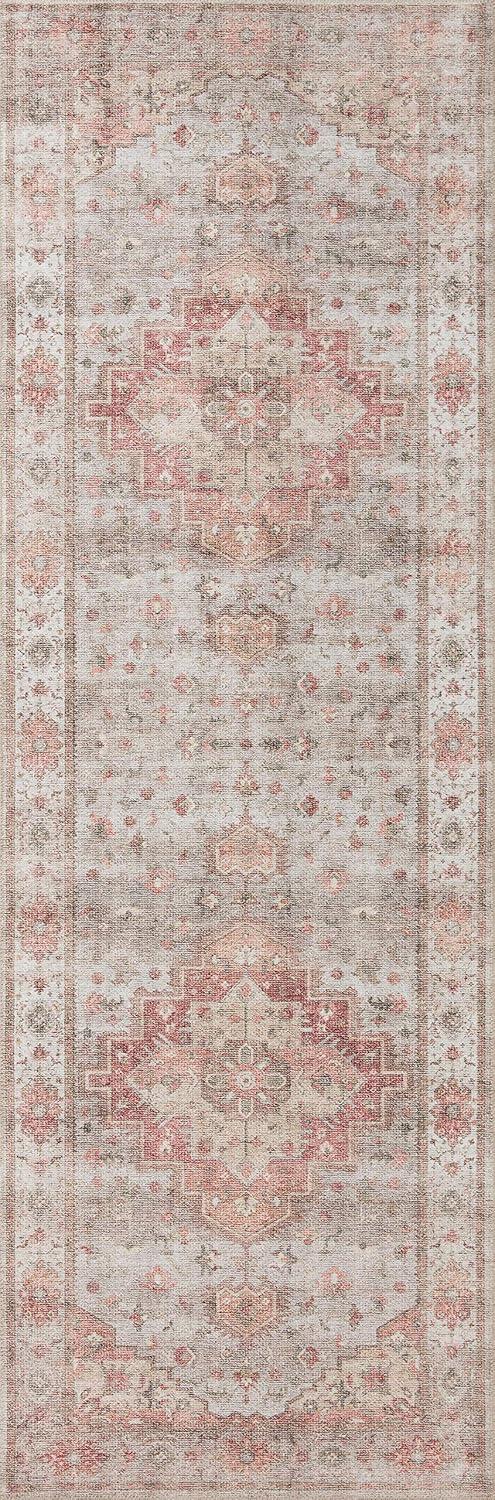 Dove & Spice Medallion 2'6" x 11'6" Wool-Blend Runner Rug