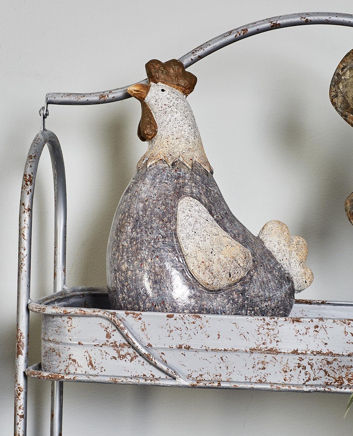 DecMode 13" Indoor Outdoor Rooster Garden Sculpture