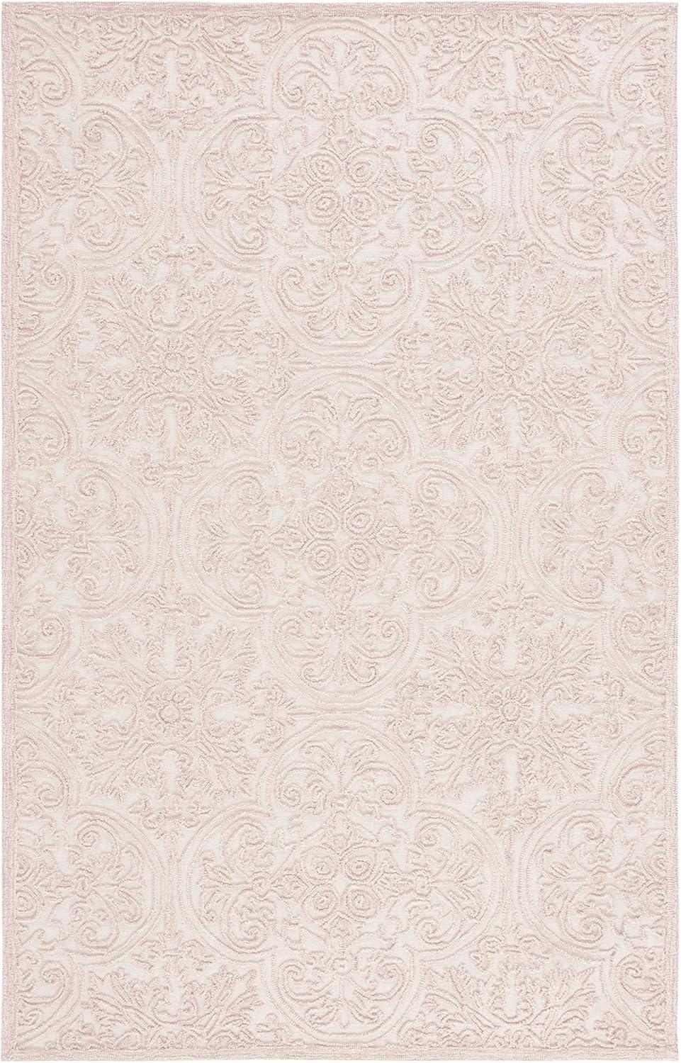 Ivory Hand-Tufted Wool 8' x 10' Rectangular Area Rug