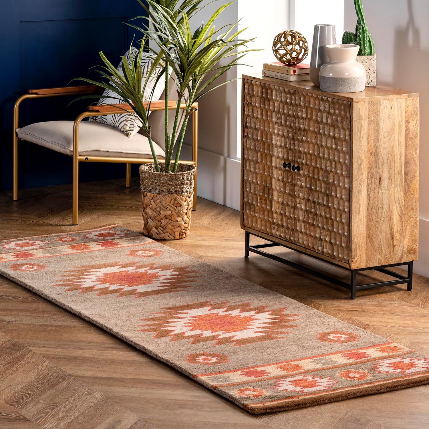 Shyla Abstract Sage Doormat 3 ft. x 5 ft. Area Rug