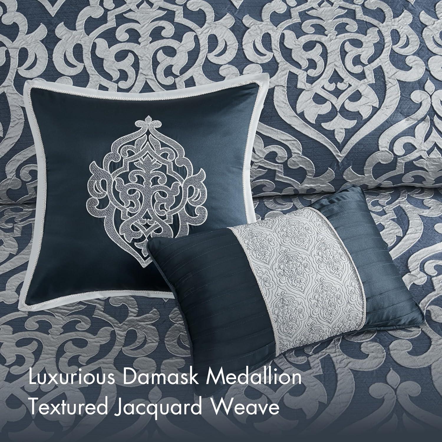 Madison Park Odette Jacquard 8 Piece Comforter Set & Reviews | Wayfair