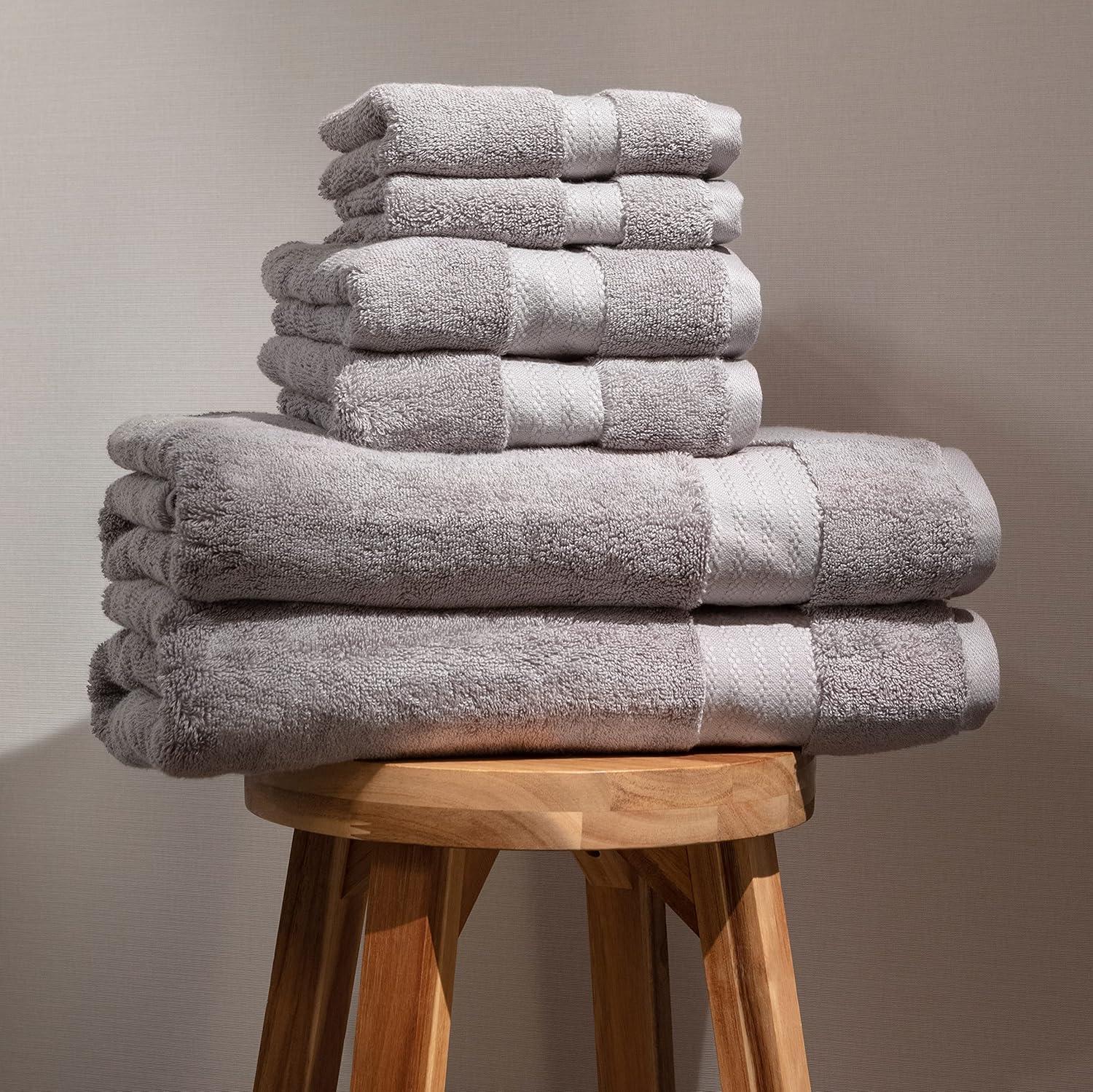 Fabdreams 6-Piece Certified Organic Cotton Bath Towel Set