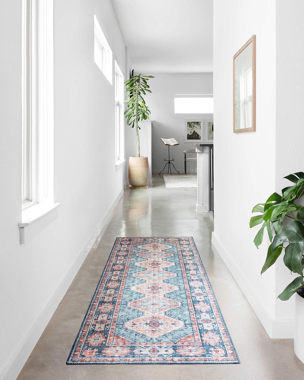 Loloi II Skye Oriental Turquoise / Terracotta Area Rug
