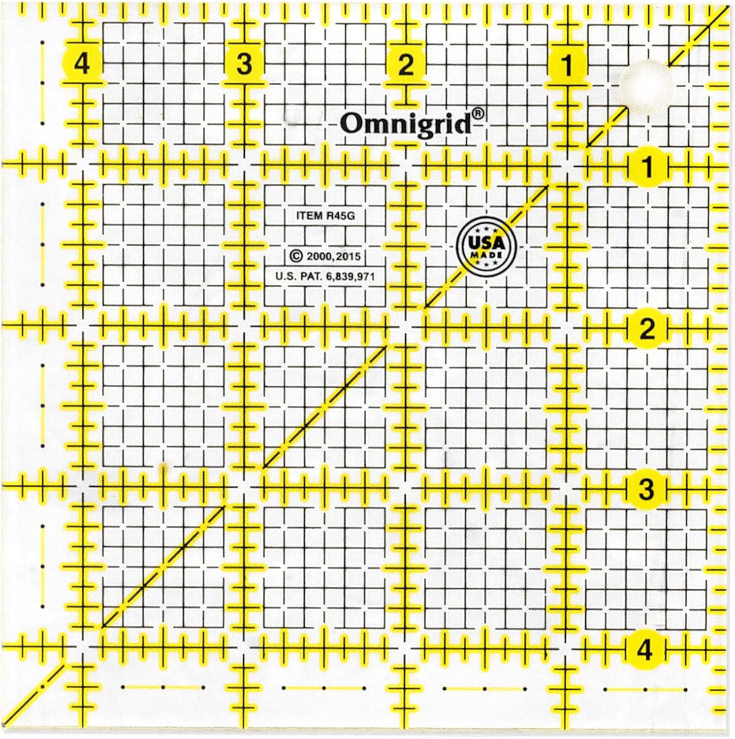 Omnigrid Square Quilting Ruler Value Pack (2-1/2", 4-1/2", 6-1/2", 9-1/2")