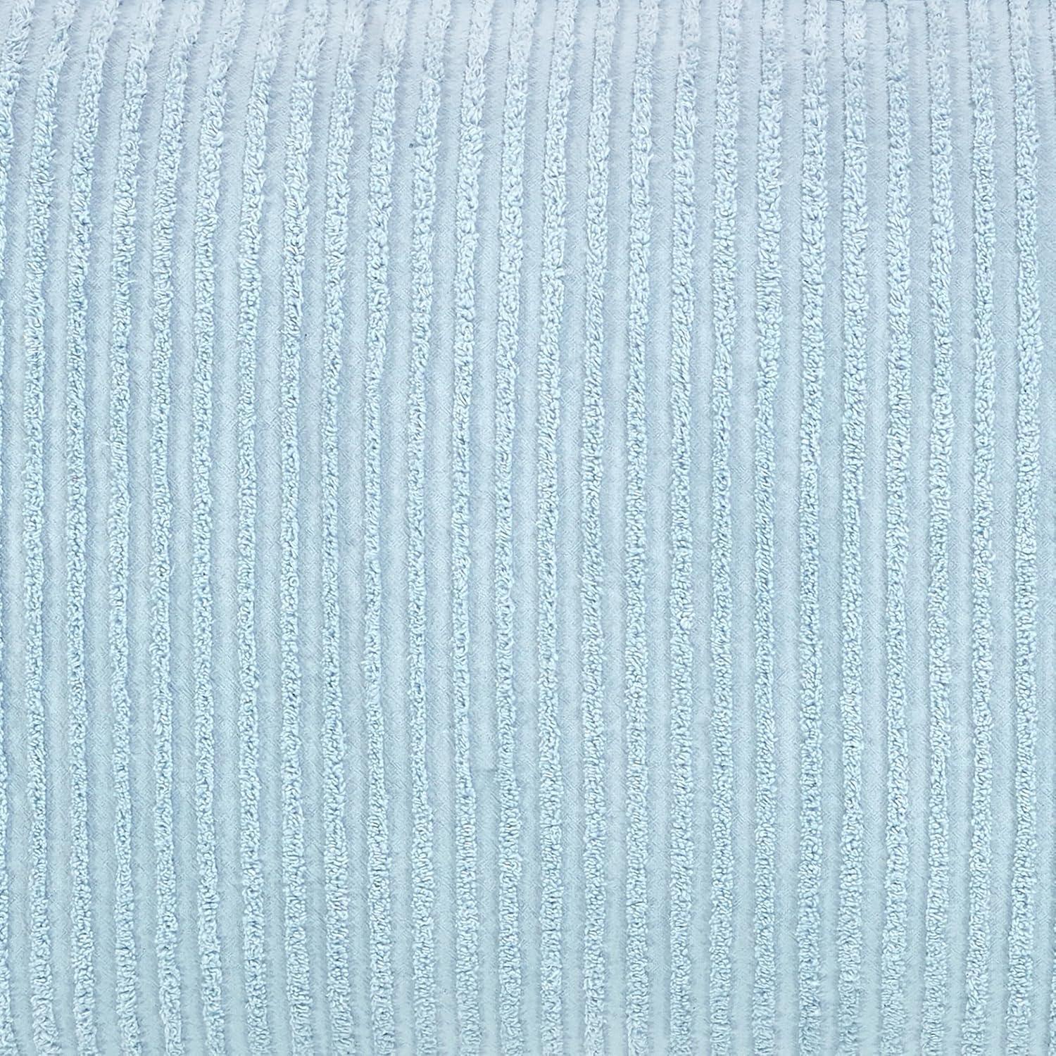 Better Trends Jullian 100% Cotton Tufted Pillow Sham with Stripe Pattern Machine Washable Pillow Cover