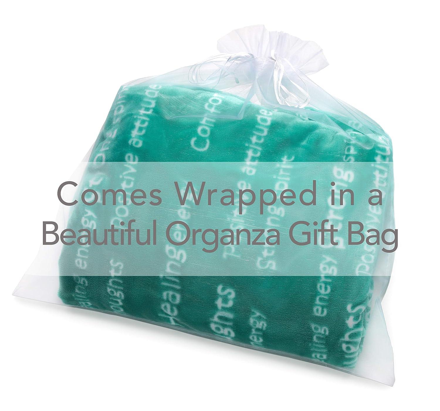 BlankieGram “Hugs” Plush Throw Blanketspired Gift Ideas for The Entire Family, Comfort Gifts, Teal