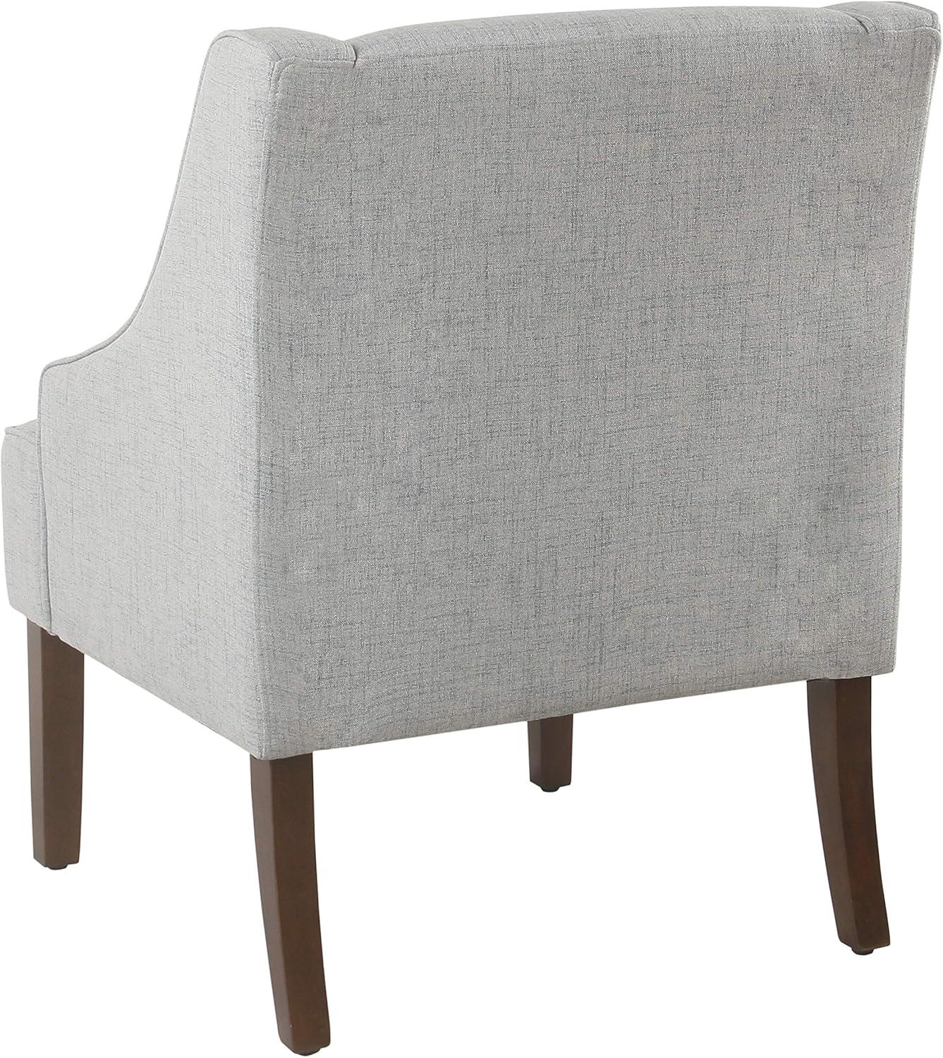 Classic Swoop Arm Accent Chair Light Blue - HomePop: Upholstered Polyester, Foam-Filled, Plywood Frame