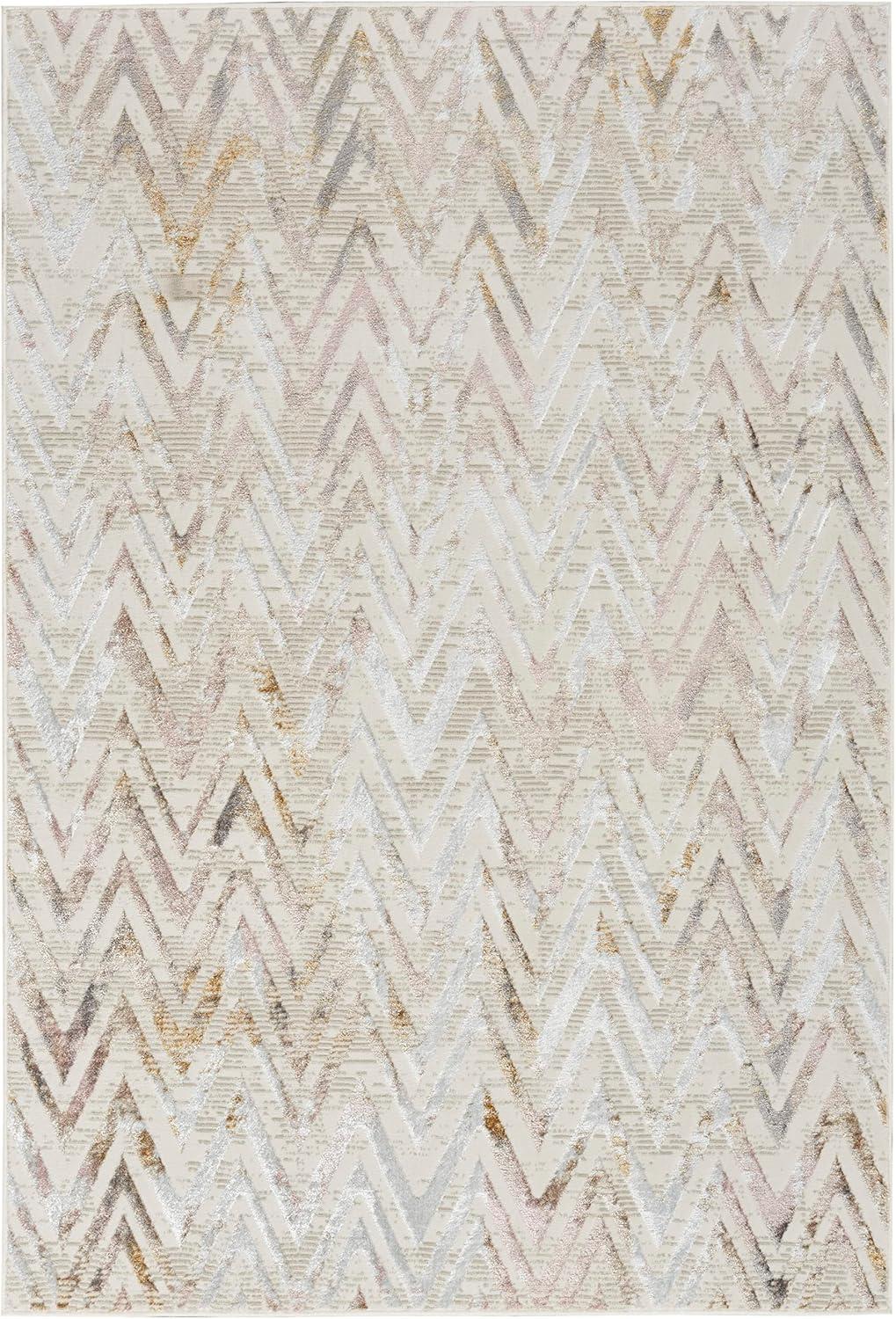 Nourison Glam Contemporary Chevron Indoor Rug