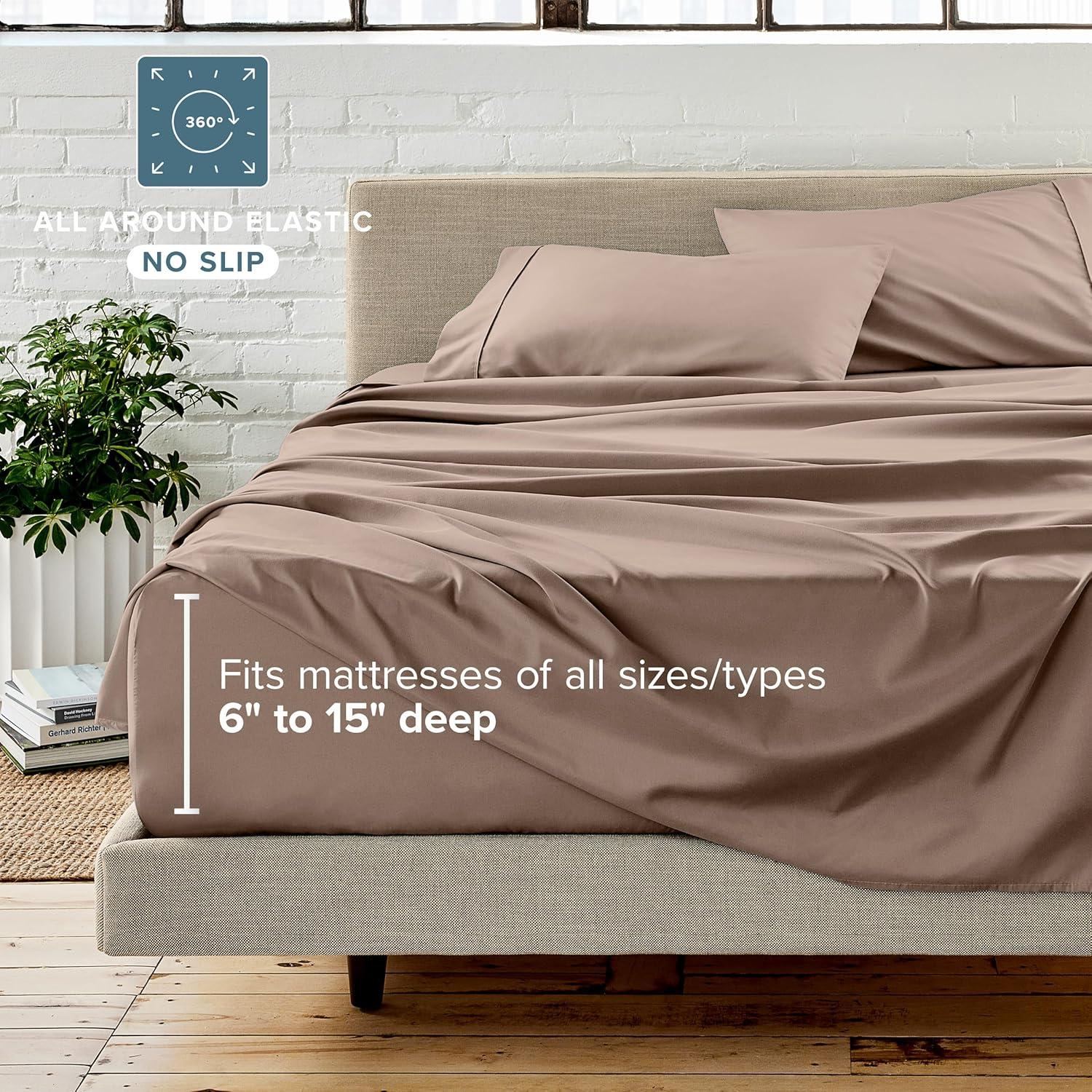 Bare Home 1800 Premium Microfiber Reversible Bed-In-A-Bag