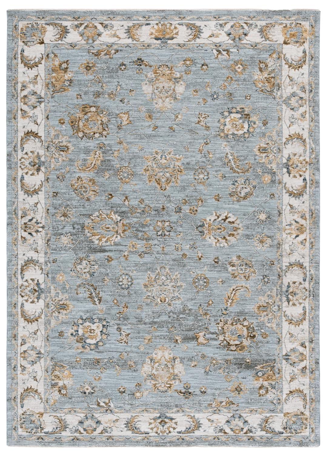 Hamilton HLT106 Power Loomed Area Rug - Blue/Gold - 8'x10' - Safavieh.