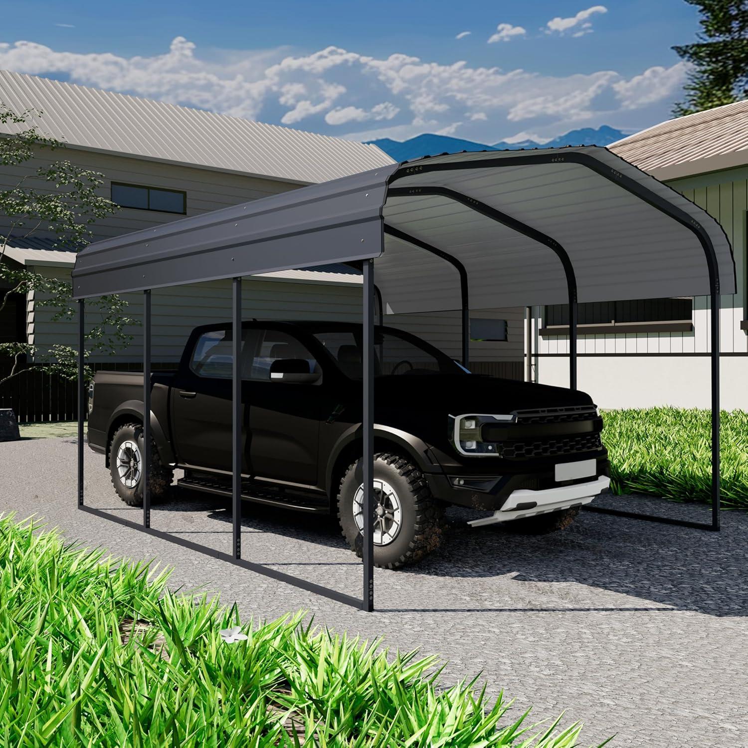 Steel Carport, Galvanized Multiple Sizes