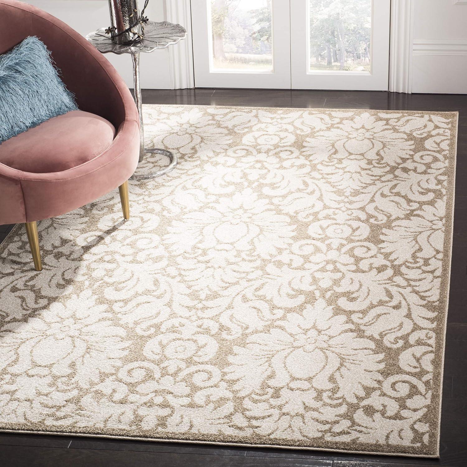 SAFAVIEH Amherst Rosabel Floral Area Rug, Wheat/Beige, 6' x 9'