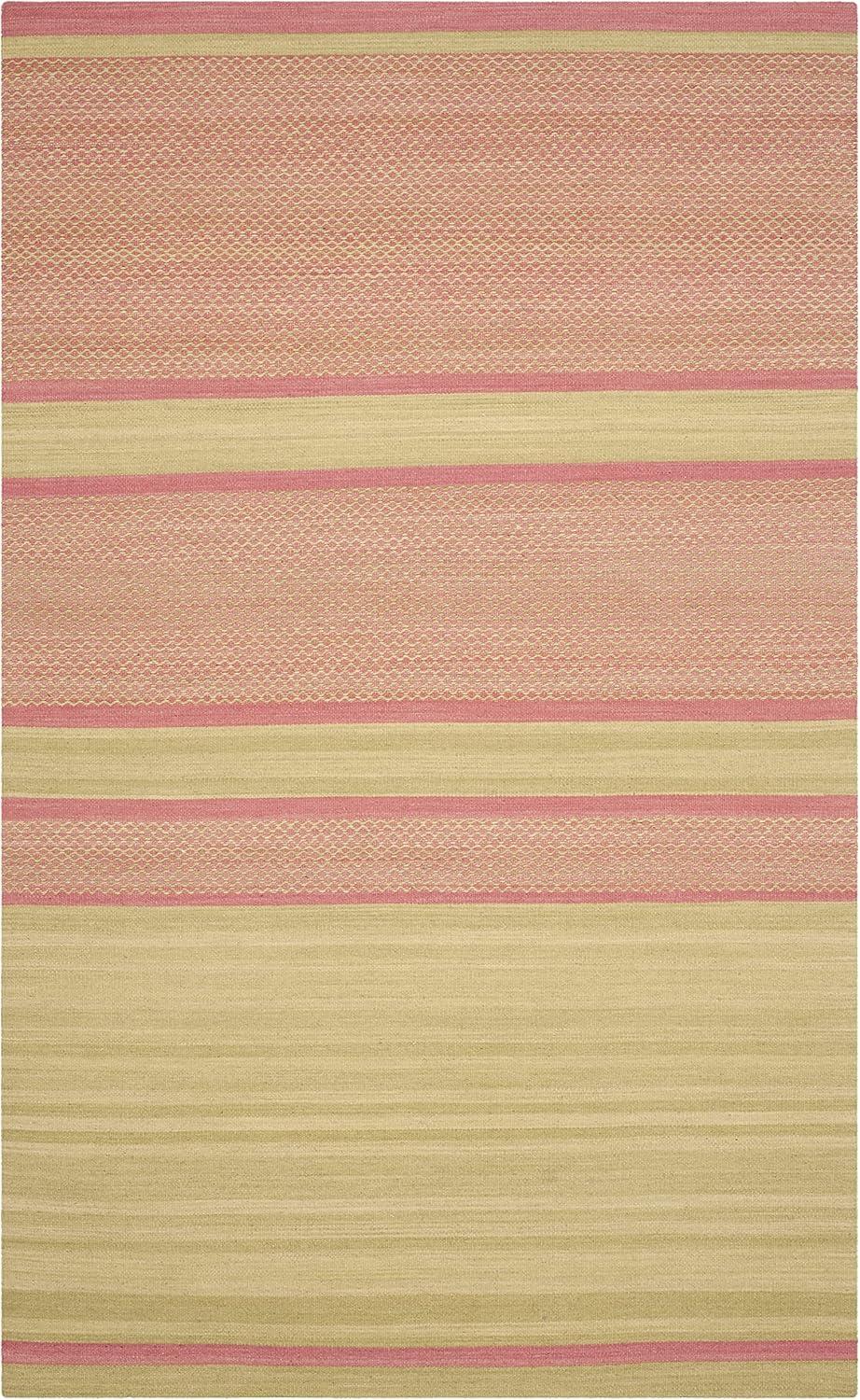 Kilim KLM952 Hand Woven Area Rug - Lime/Pink - 5'x8' - Safavieh.