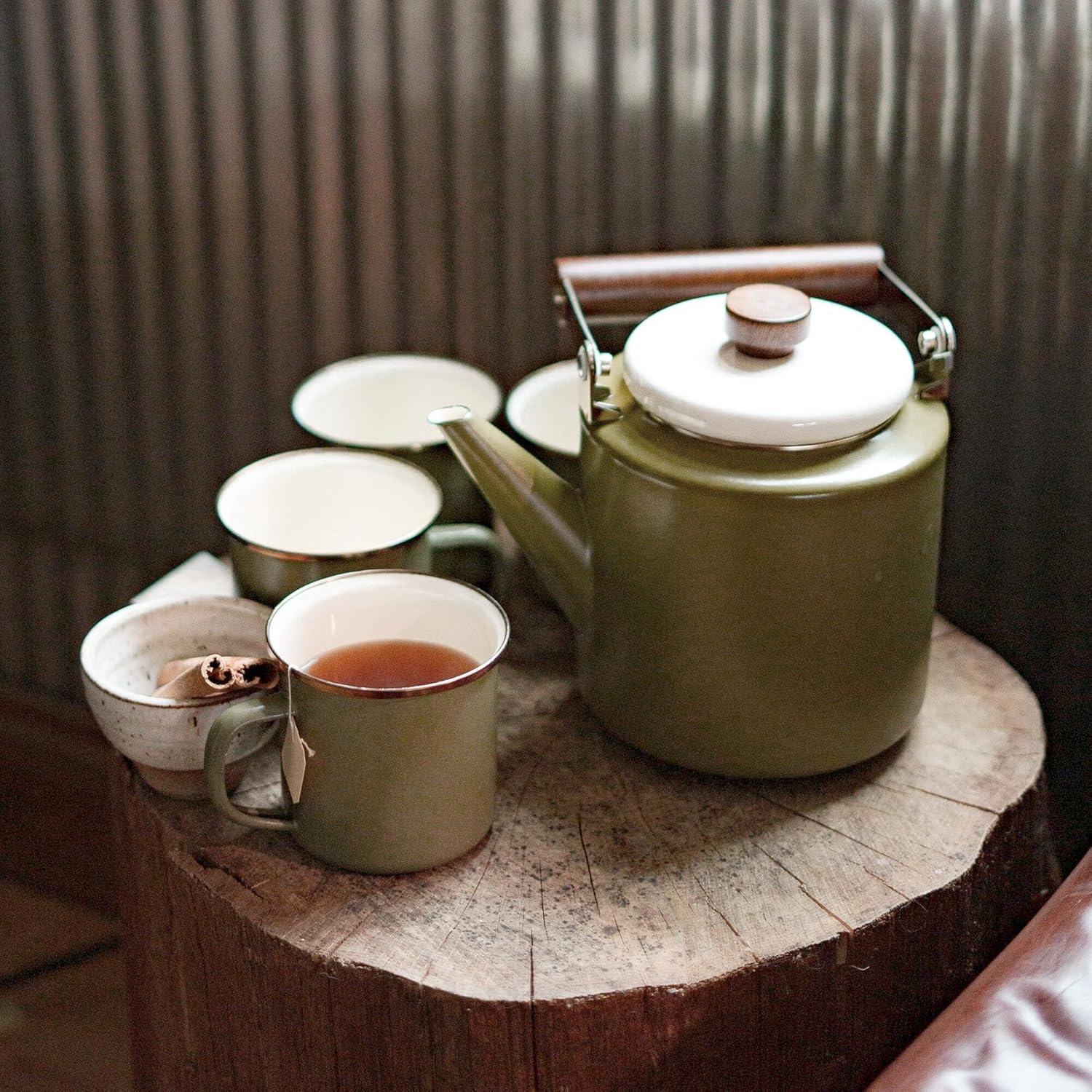 Barebones Green Enamel 2-Tone Kettle