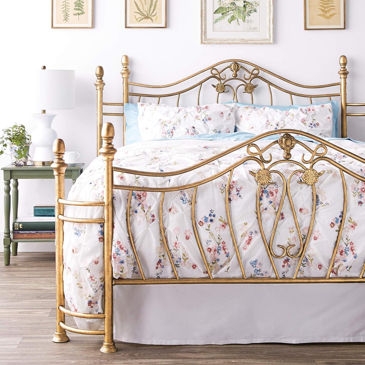 Sydney Queen Bed Antique Brushed Gold