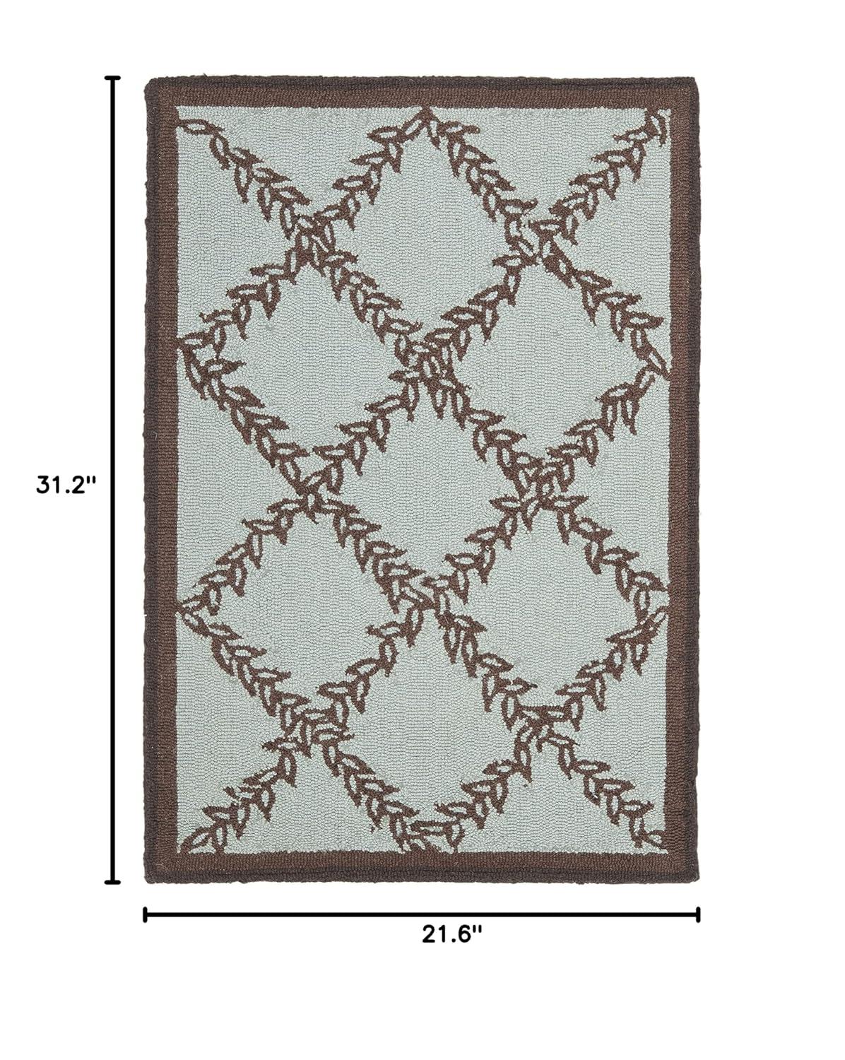 Chelsea HK230 Hand Hooked Accent Rug - Ivory/Light Green - 1'8"x2'6" - Safavieh.
