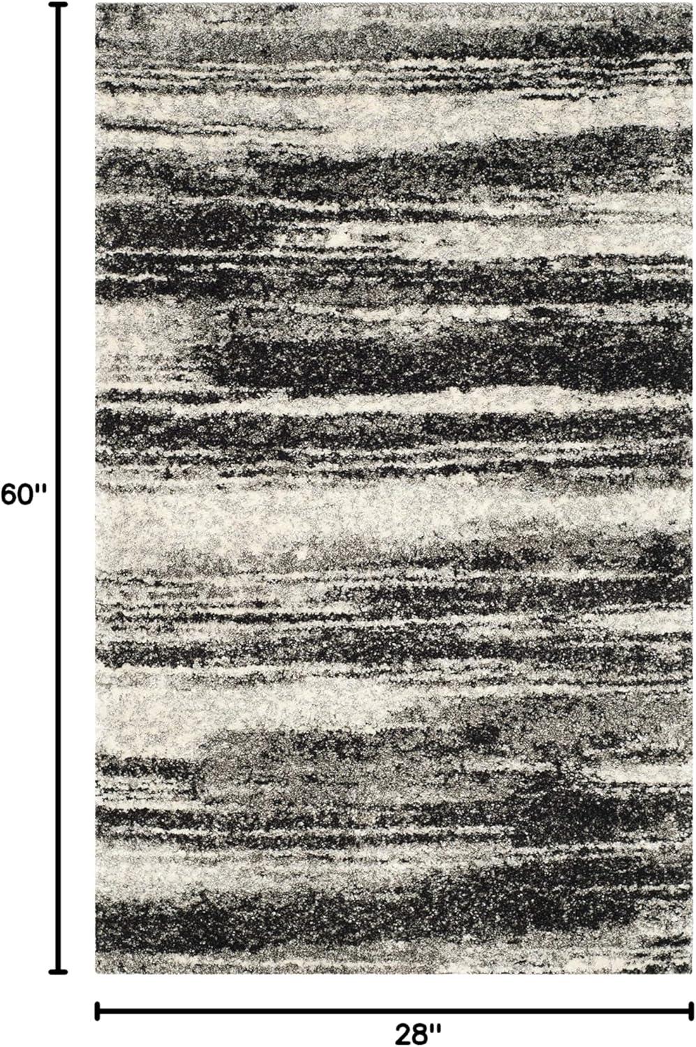 SAFAVIEH Retro Chantel Abstract Area Rug, Dark Grey/Light Grey, 10' x 14'