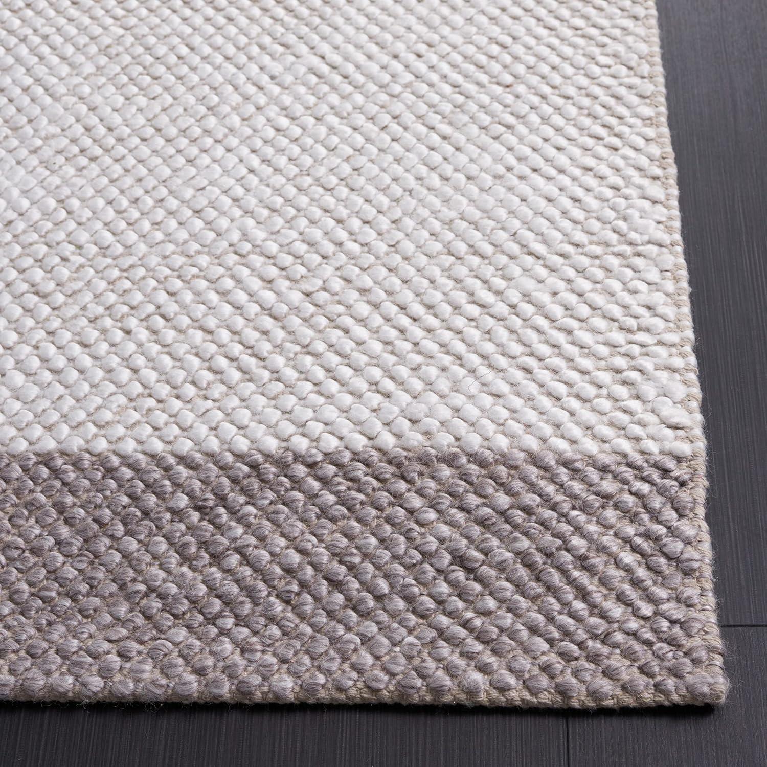 Natura NAT324 Flat Weave Indoor Area Rug - Ivory/Brown - 4'x6' - Safavieh