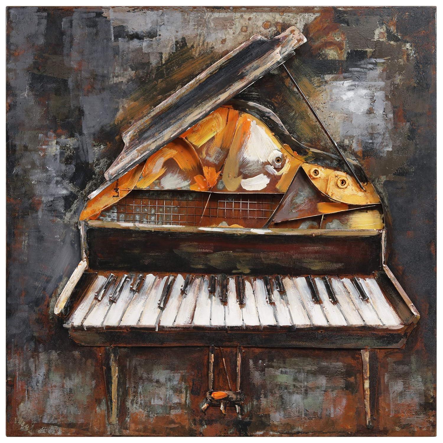 Empire Art Direct Magic Keys Hand Painted 3D Metal Wall Art, 32" x 32" x 3", Ready to Hang