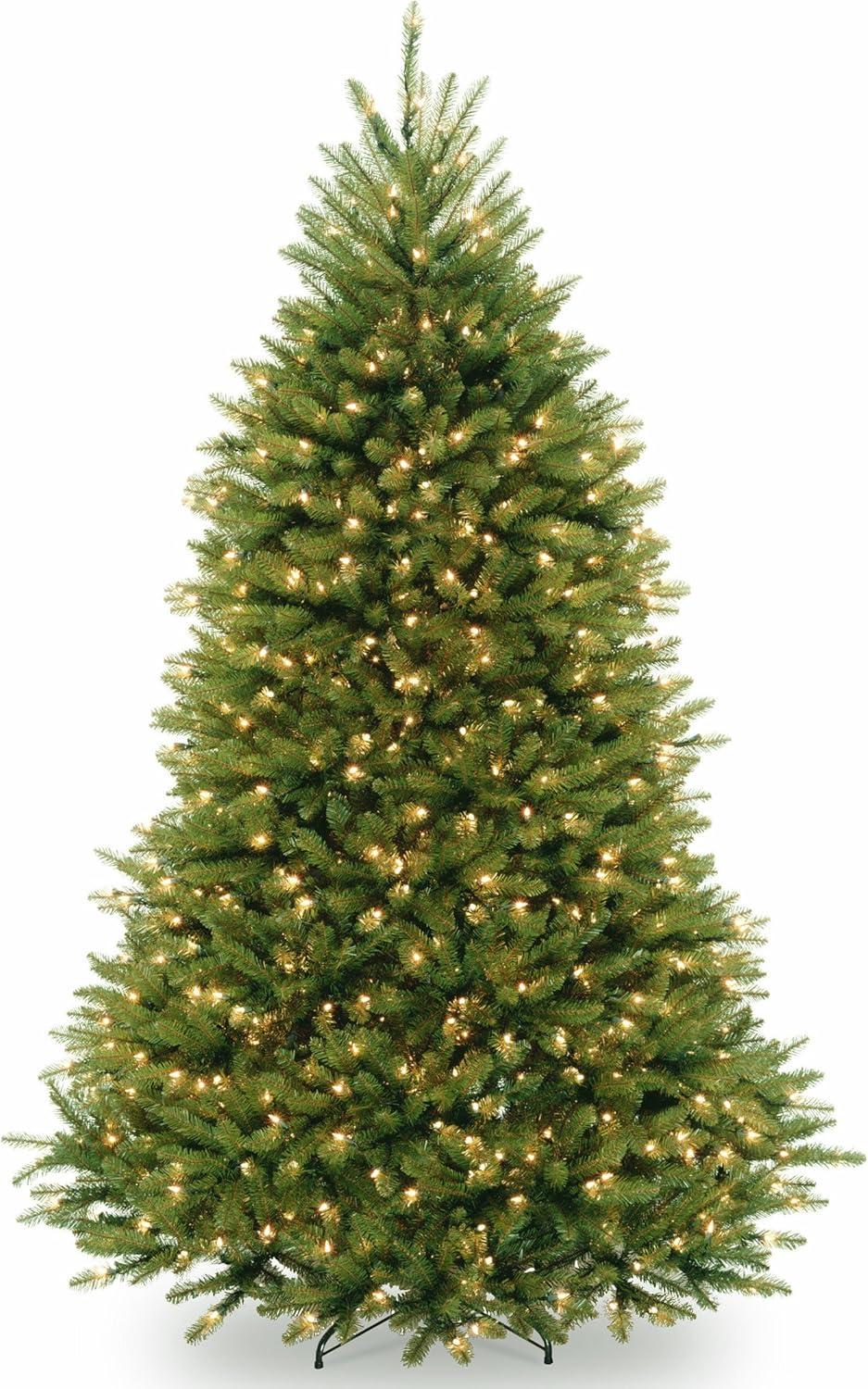 National Tree Company Pre-Lit Artificial  Christmas Tree, Green, Dual Color Lights, Includes PowerConnect and Stand, 7.5 Feet