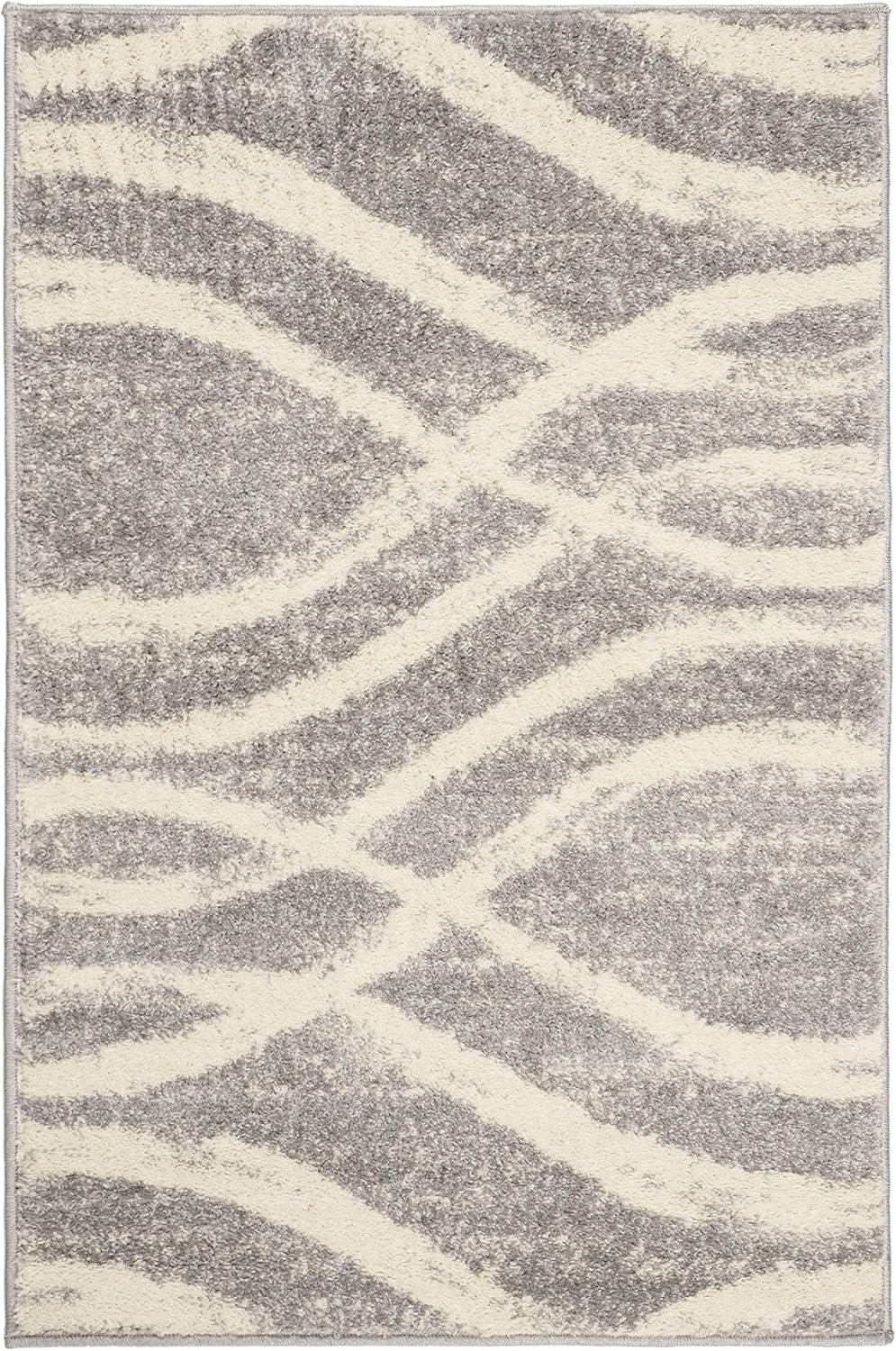 Adirondack ADR125 Non-Shedding Power Loomed Indoor Runner Rug - Grey/Cream - 2'6"x16' - Safavieh