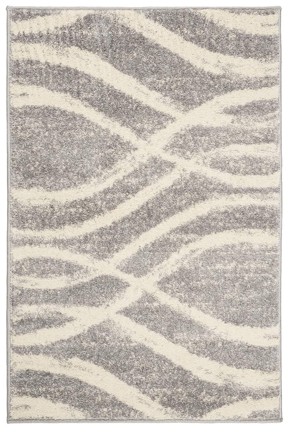 Adirondack ADR125 Non-Shedding Power Loomed Indoor Runner Rug - Grey/Cream - 2'6"x16' - Safavieh