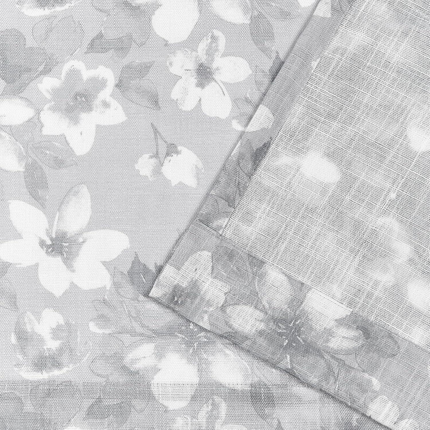 Nicole Miller Nicole Miller New York Dara Light Filtering, Semi Sheer Rod Pocket Curtain Panels (Set of 2)