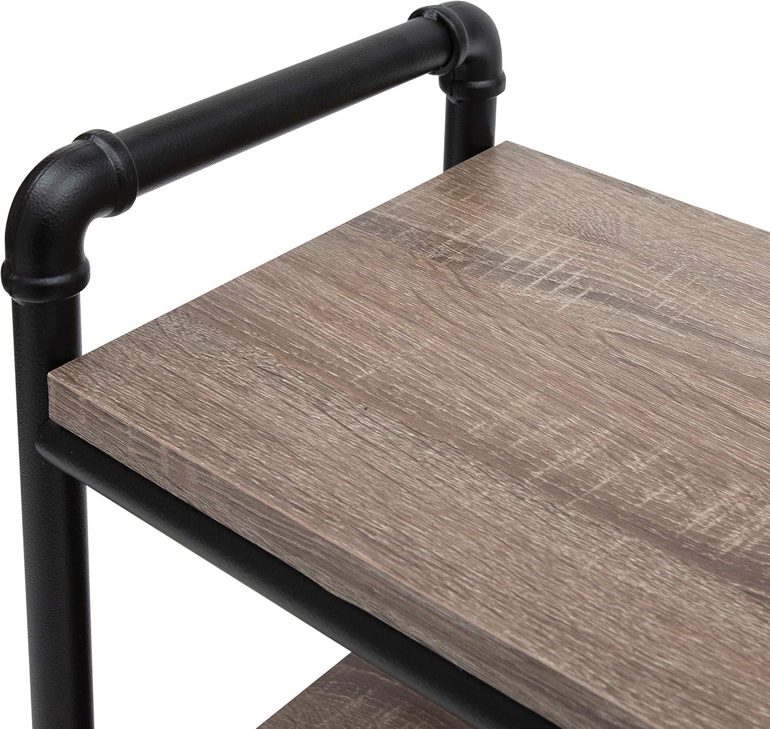 Organize It All 3 Tier Pipe Line Freestanding Bathroom Storage Shelf Unit