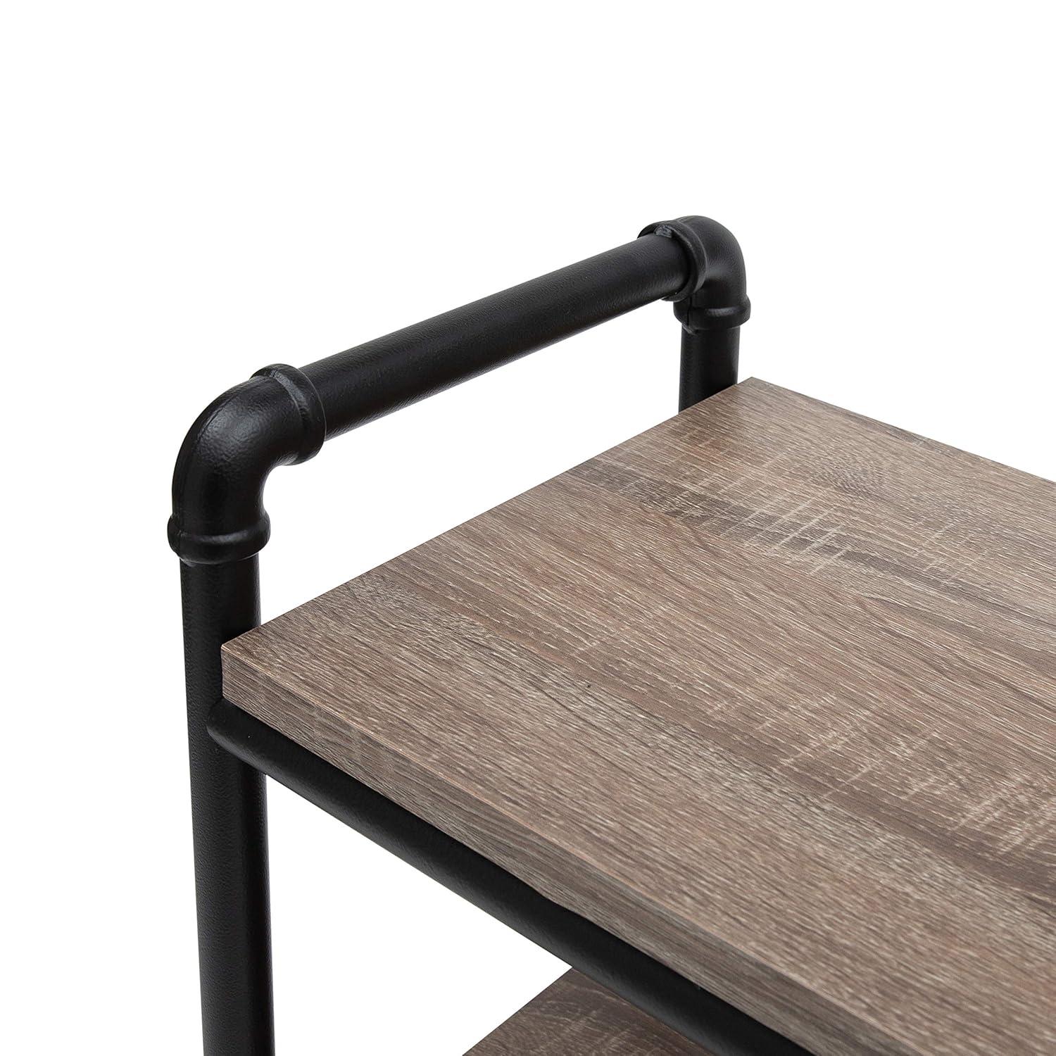 Organize It All 3 Tier Pipe Line Freestanding Bathroom Storage Shelf Unit