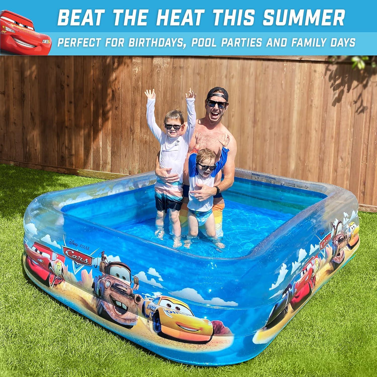 Disney Pixar Cars Rectangular Inflatable Pool for Kids