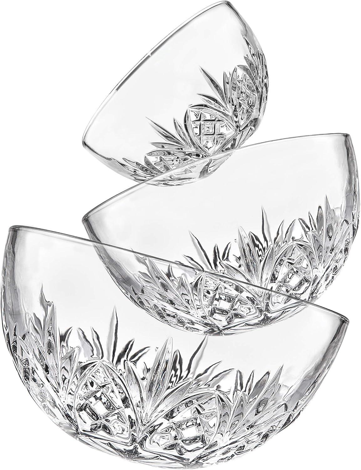 Dublin Crystal 3 Piece Mixing Bowl Set