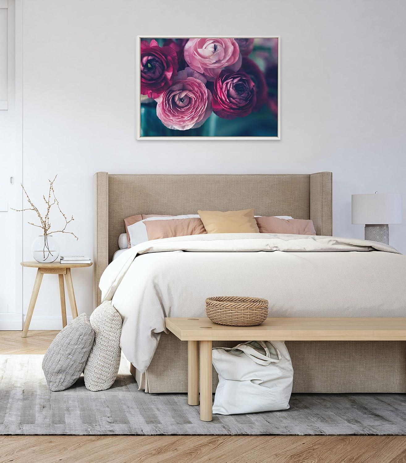 Kate and Laurel Sylvie Yours Truly Framed Canvas by Kristy Campbell, 18x24, White