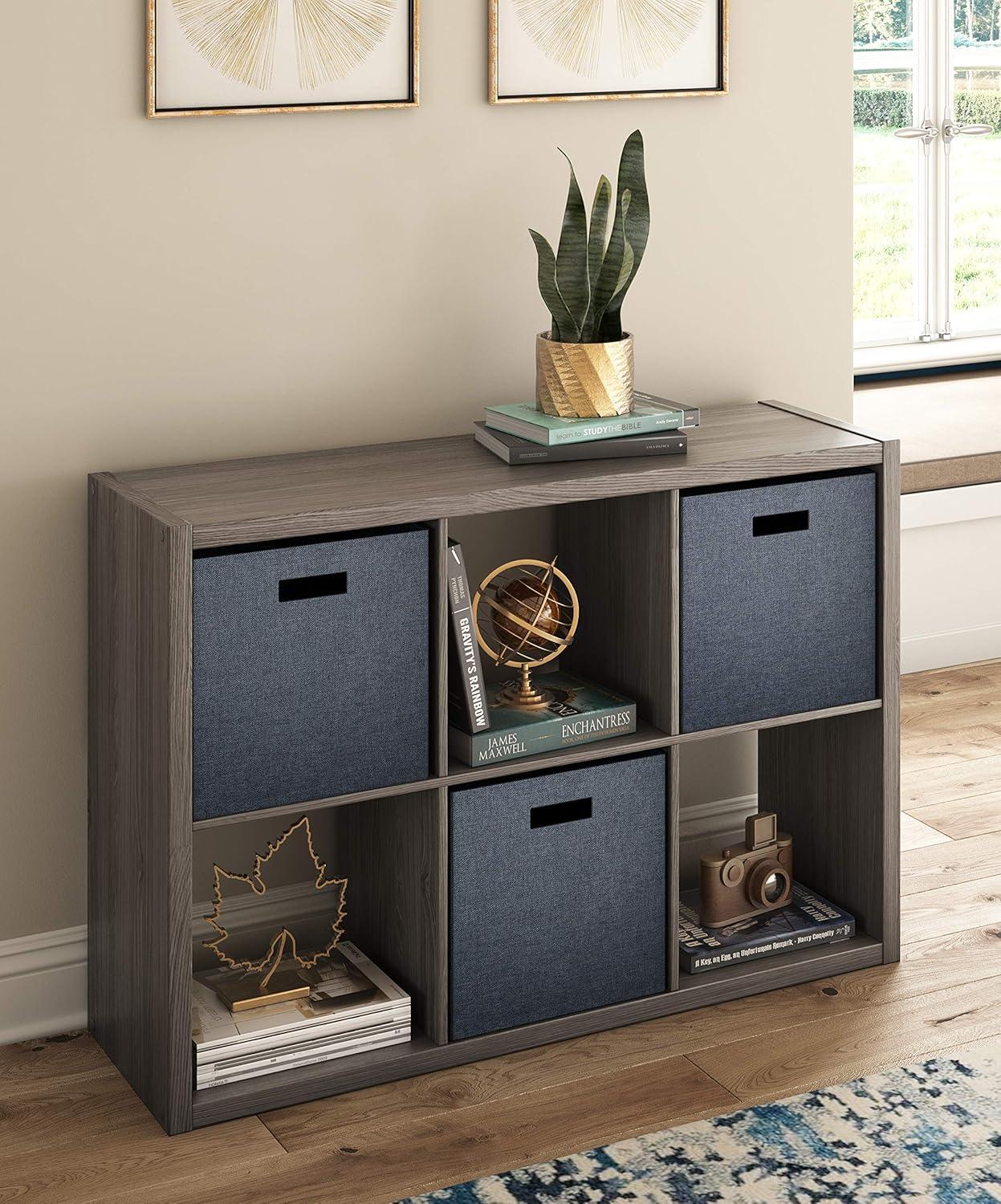 ClosetMaid 6 Cube Organizer Shelf in Graphite Gray Finish - ClosetMaid