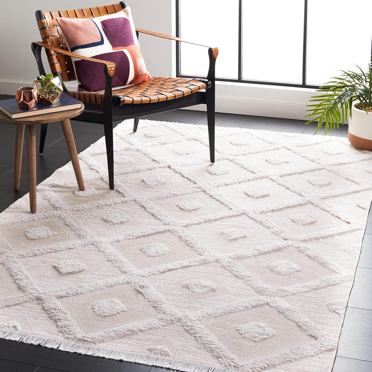 Augustine AGT730 Machine Made Indoor Area Rug - Pink/Ivory - 4'x6' - Safavieh
