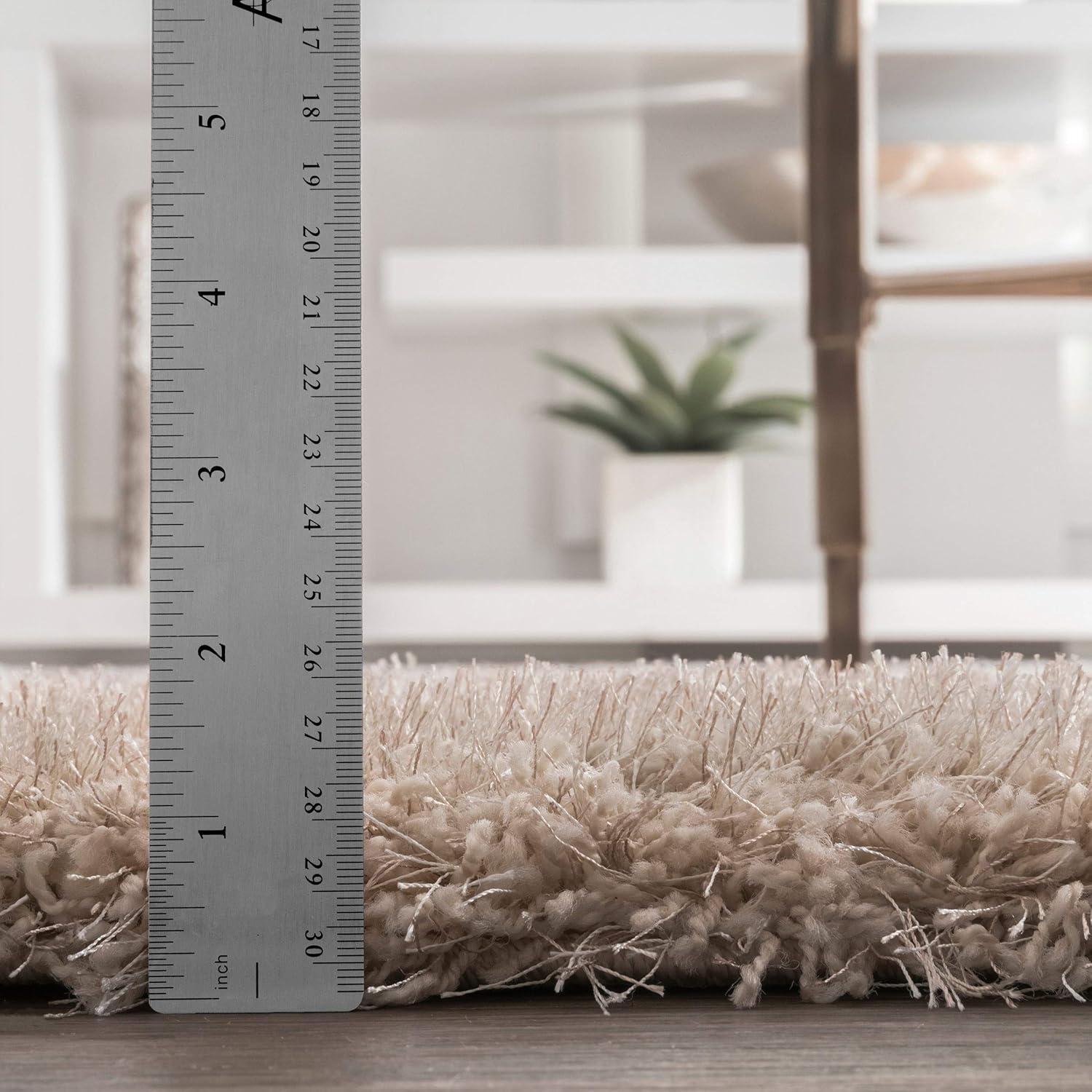 4'x6' Machine Made Diamond Shag Area Rug Ash- nuLOOM: Modern Trellis Design, High Pile, Stain-Resistant, Indoor Use