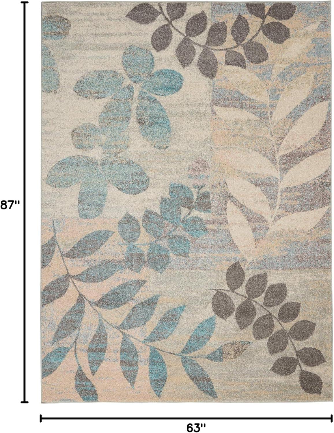 Nourison Tranquil Distressed Farmhouse Botanical Area Rug