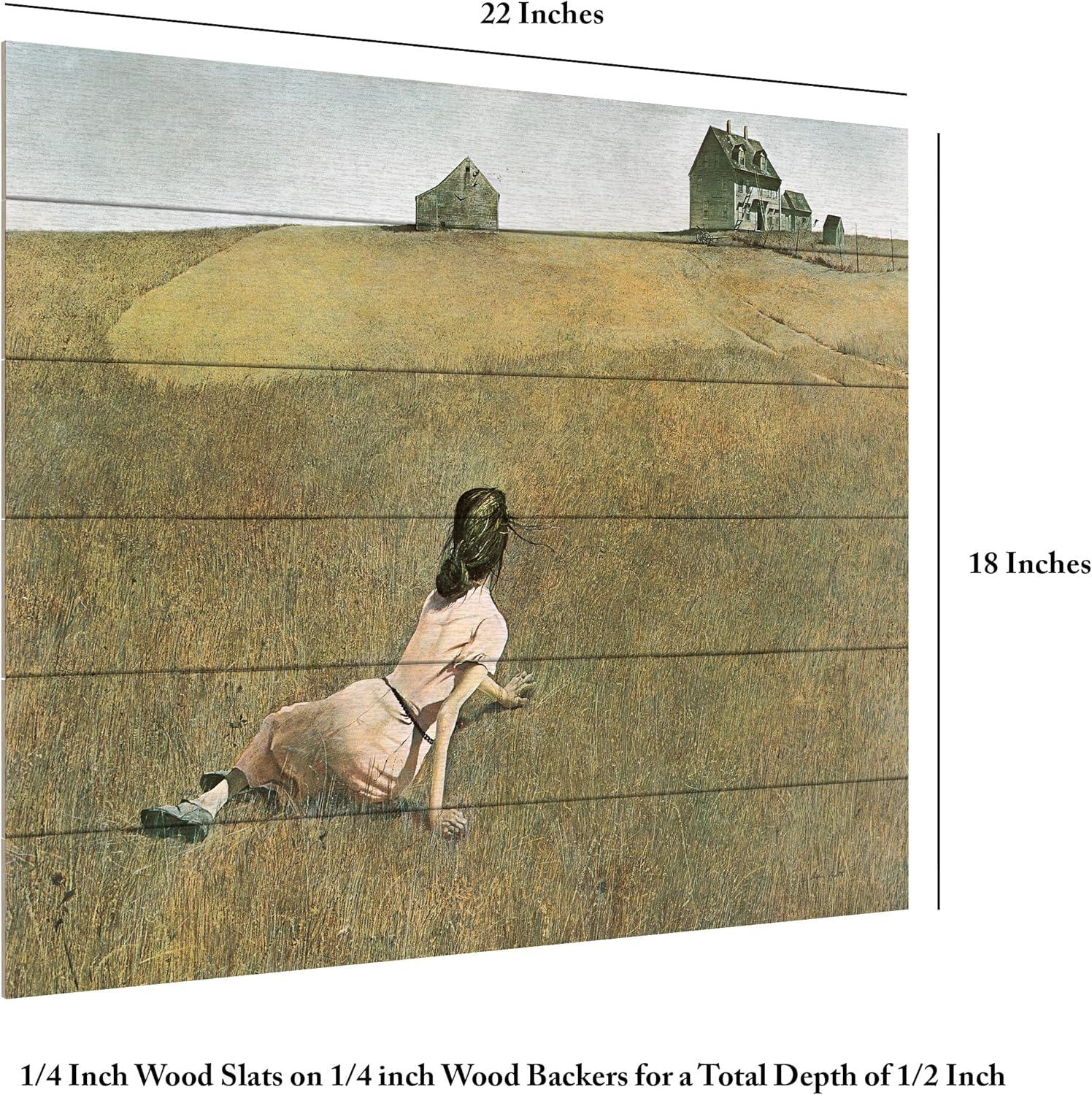 Trademark Fine Art 18"x22" Andrew Wyeth Christina's World Wood Slat Art: UV Ink, Ready to Hang